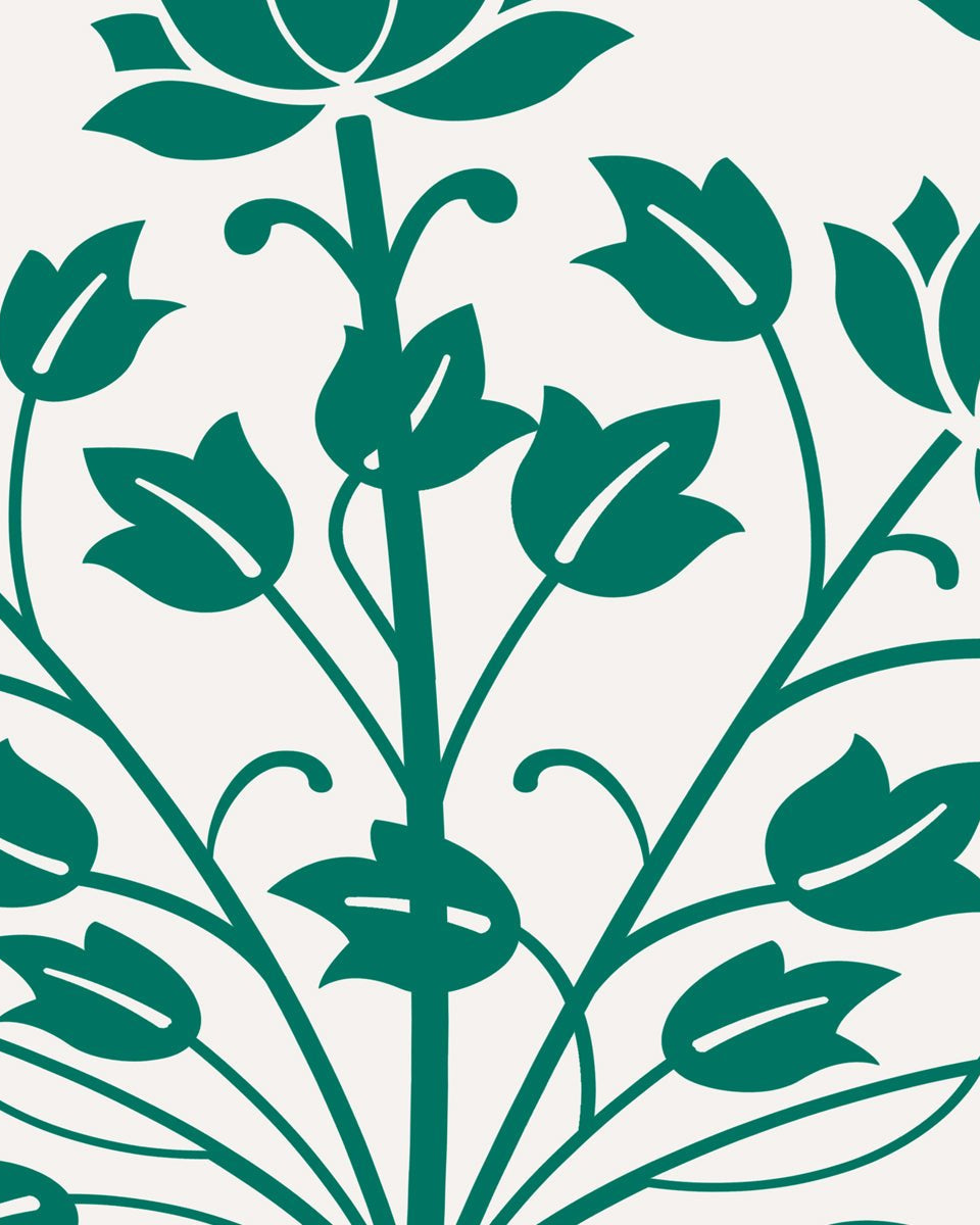 Roop Mahal, Vintage Wallpaper Design - Marble Lotus - Roop Mahal, Vintage Wallpaper Design