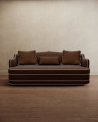 Royal Raj 3 Seater Sofa Dark Brown Velvet - Marble Lotus - Royal Raj 3 Seater Sofa Dark Brown Velvet