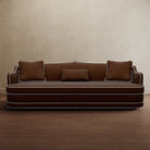 Royal Raj 3 Seater Sofa Dark Brown Velvet - Marble Lotus - Royal Raj 3 Seater Sofa Dark Brown Velvet