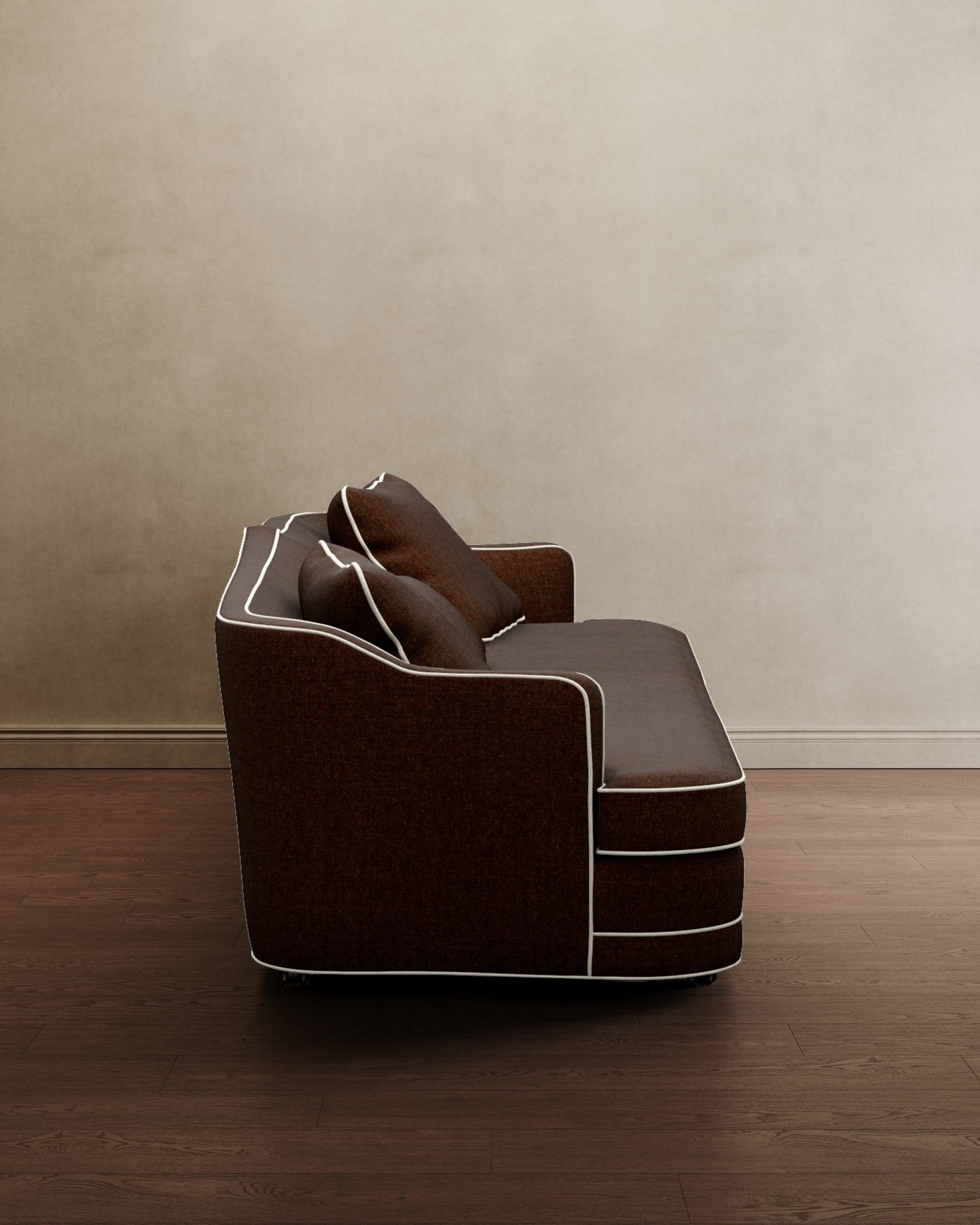 Royal Raj 3 Seater Sofa Dark Brown Velvet - Marble Lotus - Royal Raj 3 Seater Sofa Dark Brown Velvet