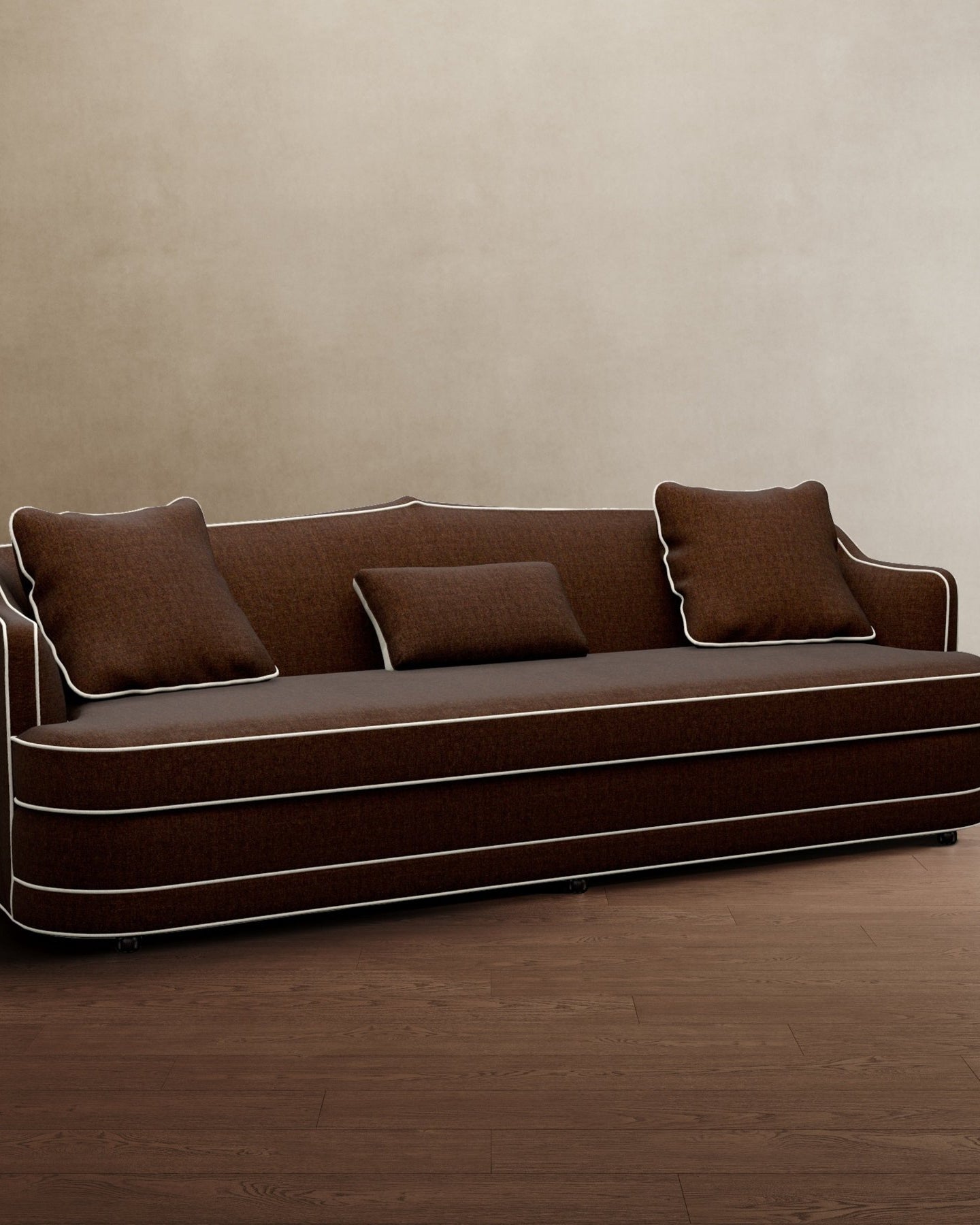 Royal Raj 3 Seater Sofa Dark Brown Velvet - Marble Lotus - Royal Raj 3 Seater Sofa Dark Brown Velvet