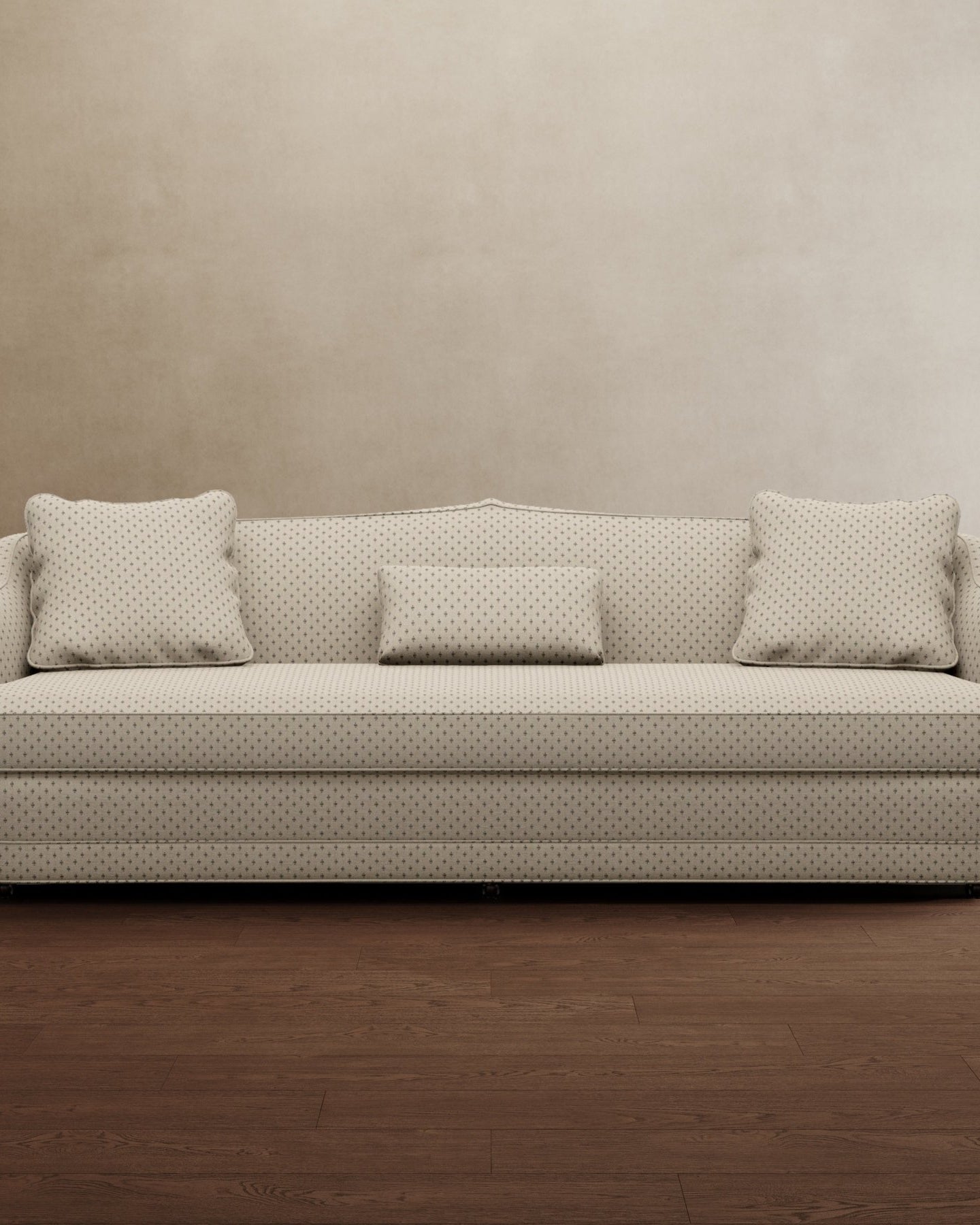 Royal Raj 3 Seater Sofa Dotted Beige - Marble Lotus - Royal Raj 3 Seater Sofa Dotted Beige