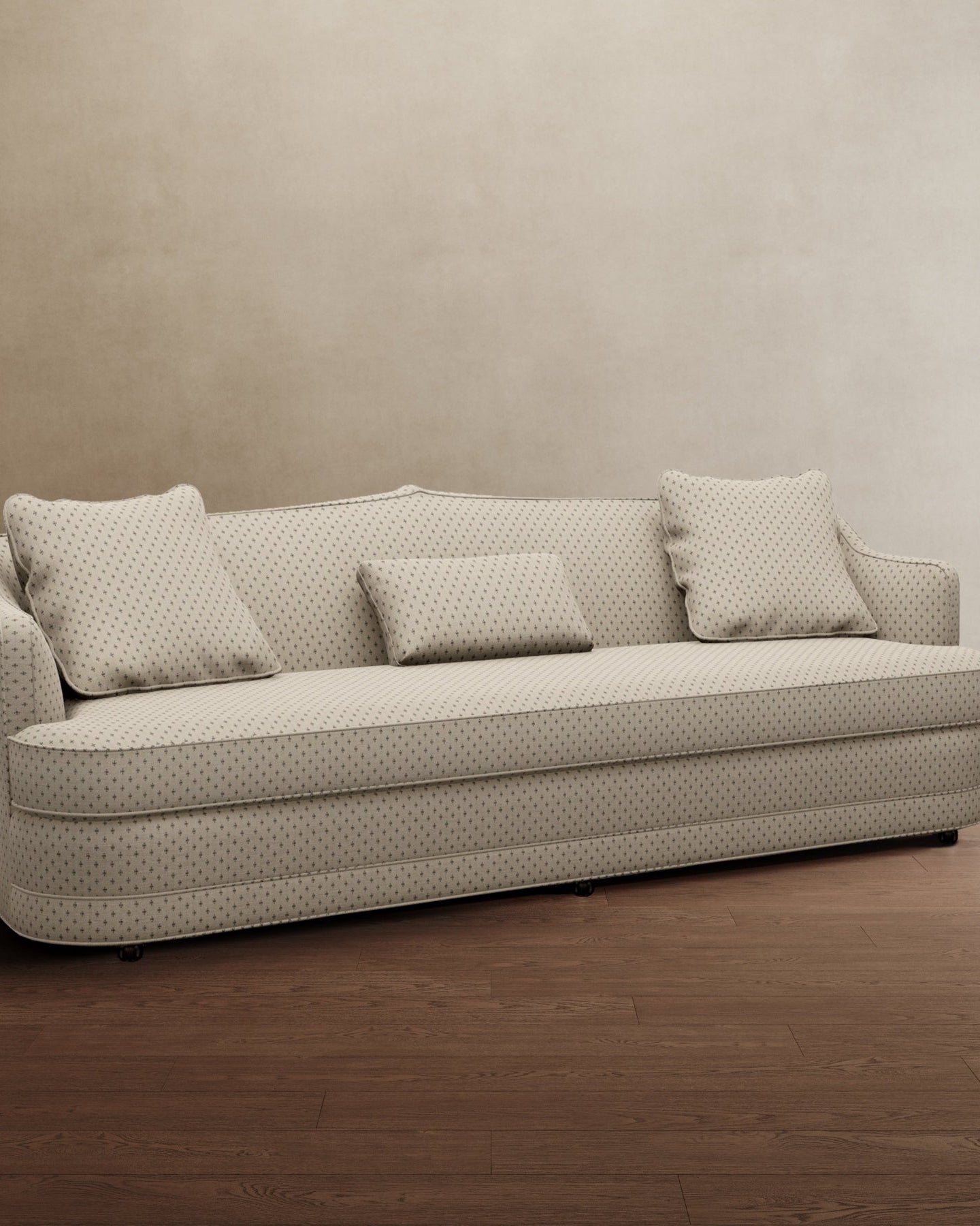 Royal Raj 3 Seater Sofa Dotted Beige - Marble Lotus - Royal Raj 3 Seater Sofa Dotted Beige