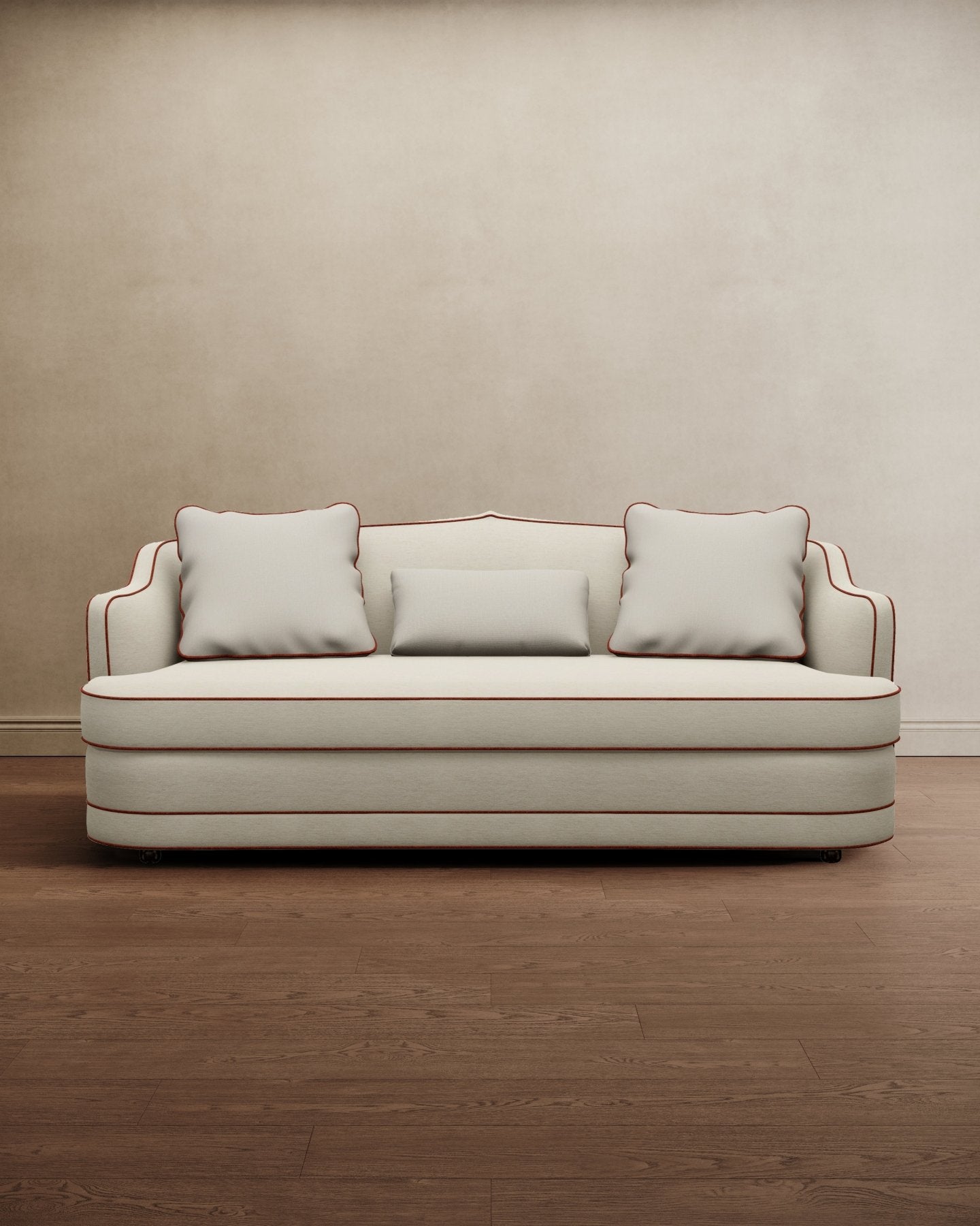 Royal Raj 3 Seater Sofa Off White - Marble Lotus - Royal Raj 3 Seater Sofa Off White