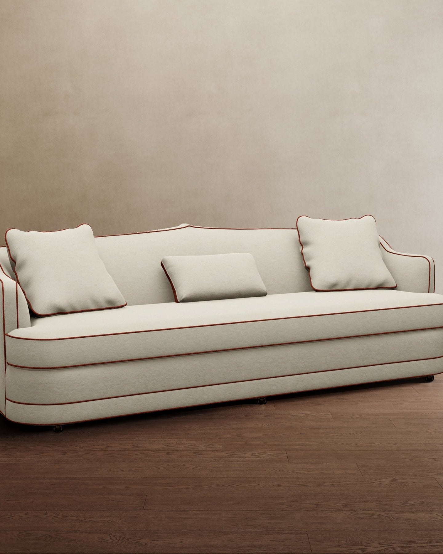 Royal Raj 3 Seater Sofa Off White - Marble Lotus - Royal Raj 3 Seater Sofa Off White