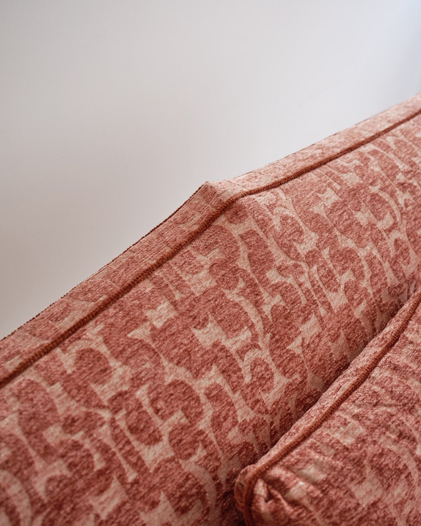 Royal Raj 3 Seater Sofa Patterned Brick Red - Marble Lotus - Royal Raj 3 Seater Sofa Patterned Brick Red