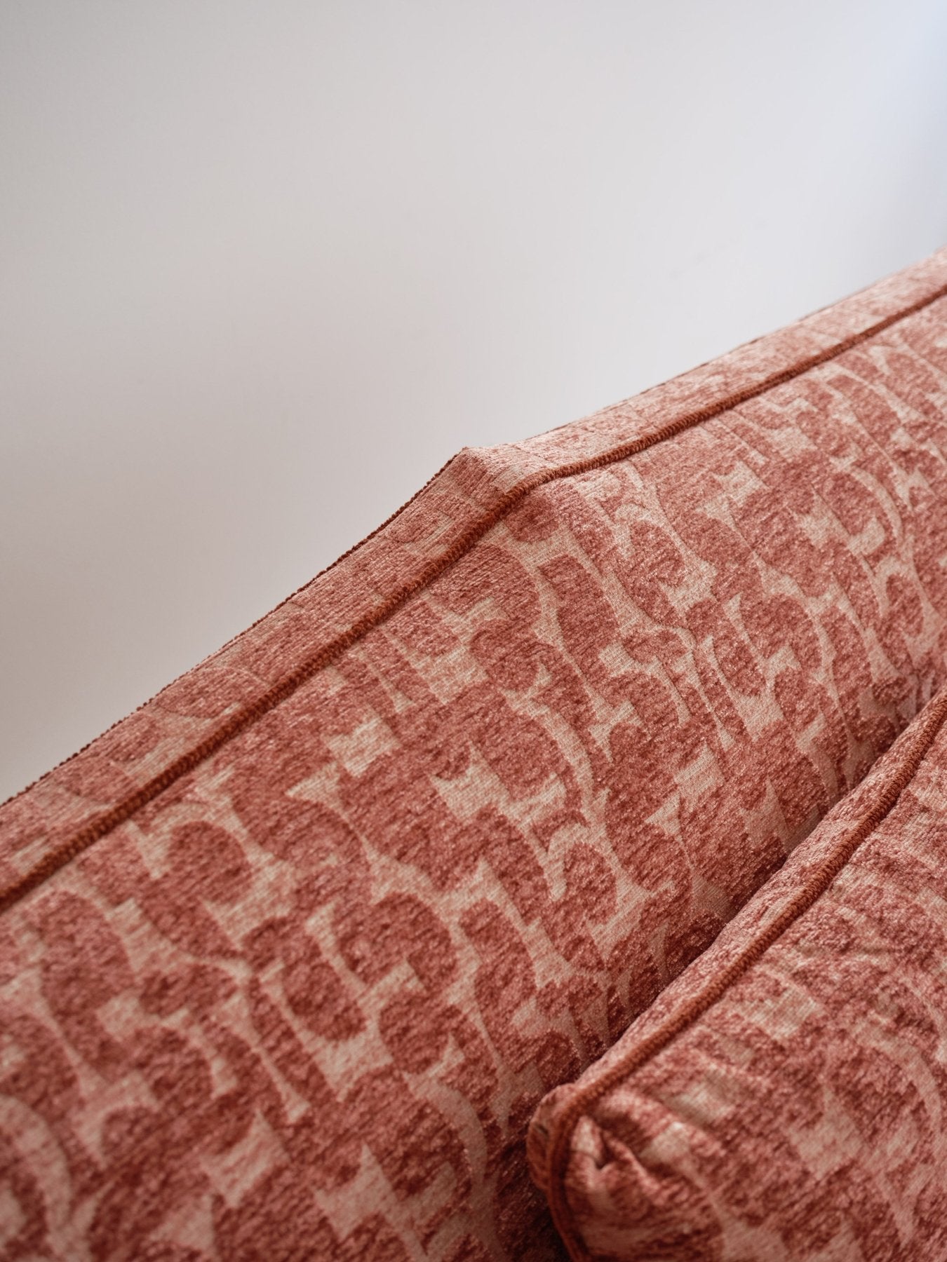 Royal Raj 3 Seater Sofa Patterned Brick Red - Marble Lotus - Royal Raj 3 Seater Sofa Patterned Brick Red