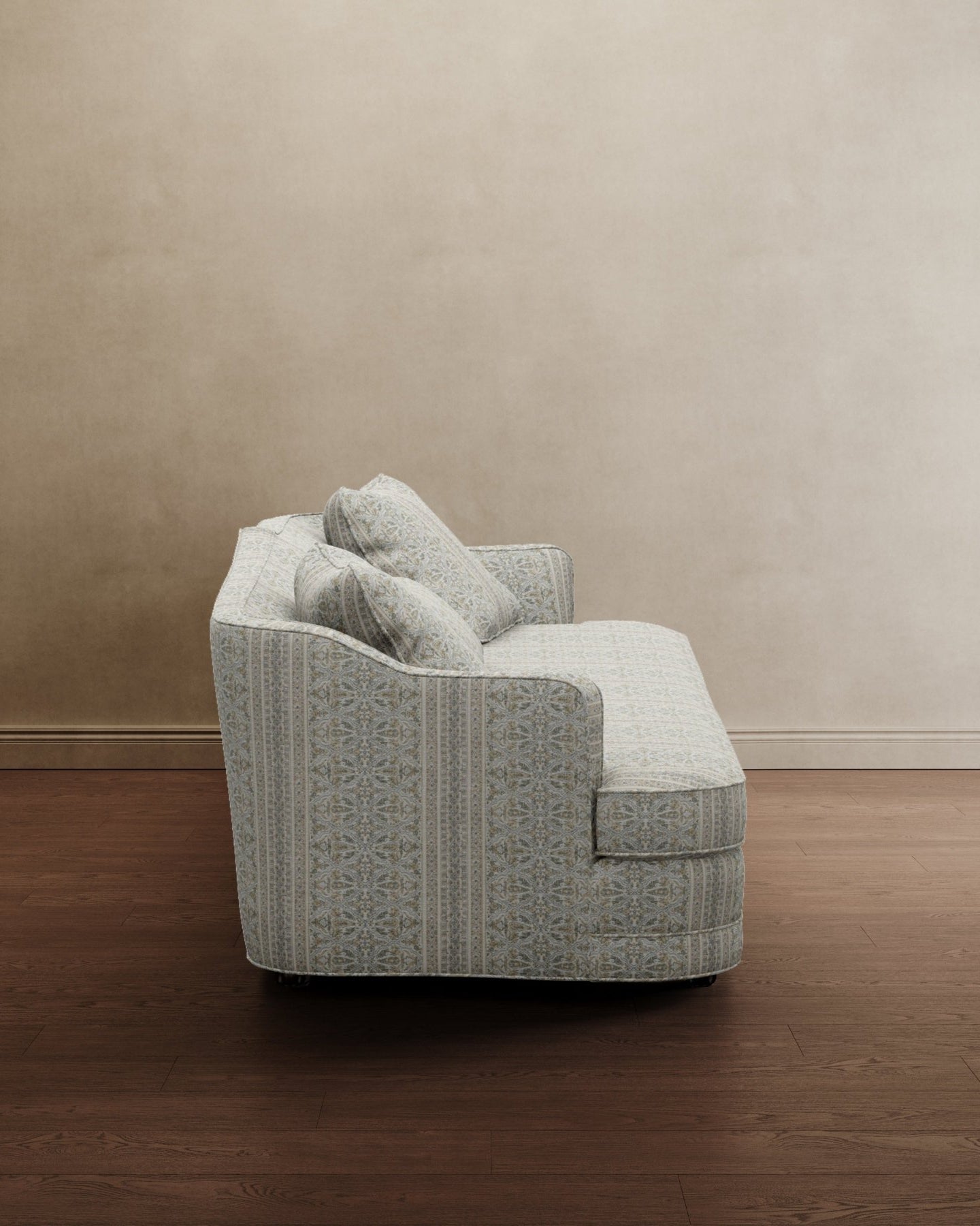 Royal Raj 3 Seater Sofa Powder Blue Paisley - Marble Lotus - Royal Raj 3 Seater Sofa Powder Blue Paisley