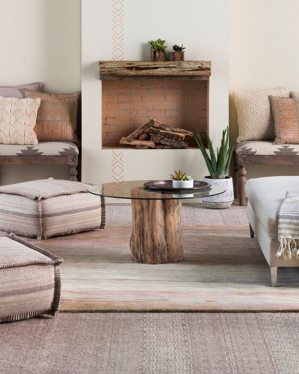 Sable Beige Woven Bench - Marble Lotus - Sable Beige Woven Bench