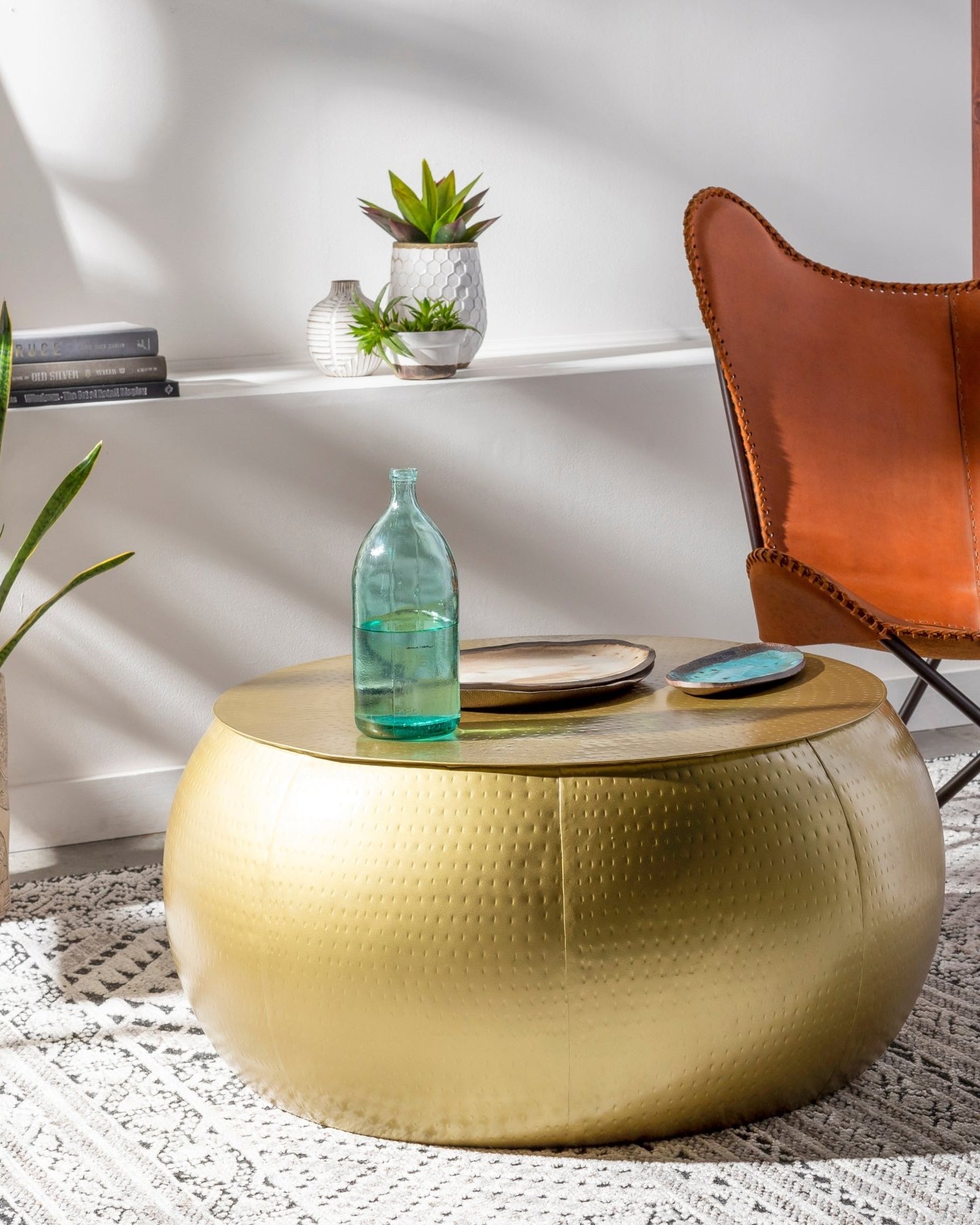 Sansa Luxe Gold Coffee Table - Marble Lotus - Sansa Luxe Gold Coffee Table