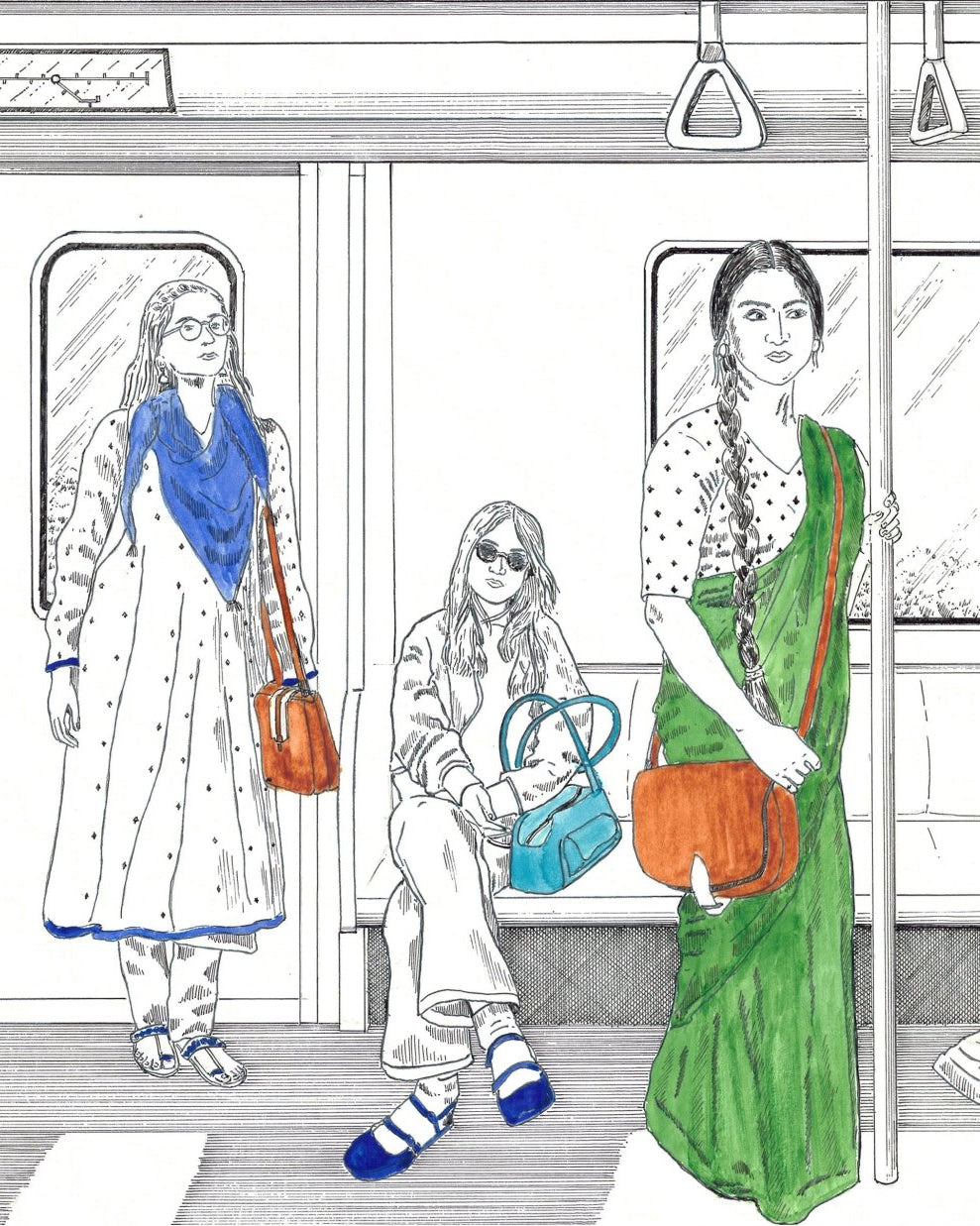 Sarees & Briefcases - Marble Lotus - Sarees & Briefcases