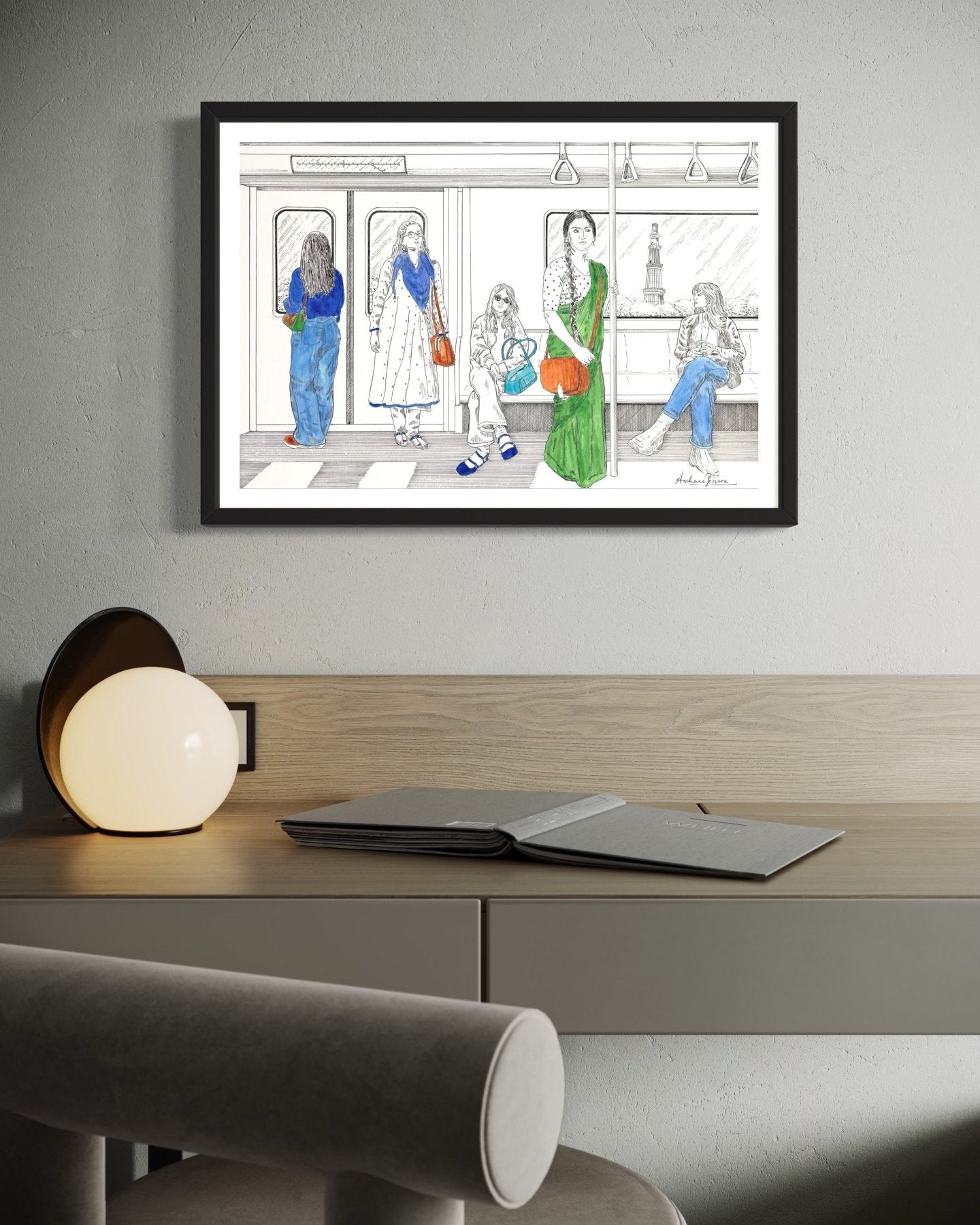 Sarees & Briefcases - Marble Lotus - Sarees & Briefcases