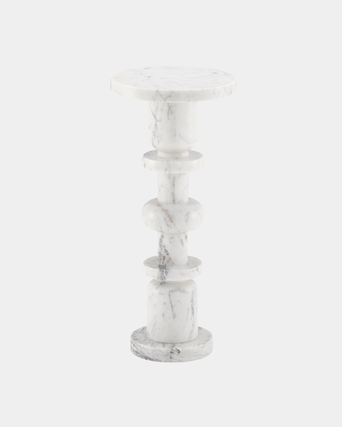 Sasha White Drinks Table - Marble Lotus - Sasha White Drinks Table