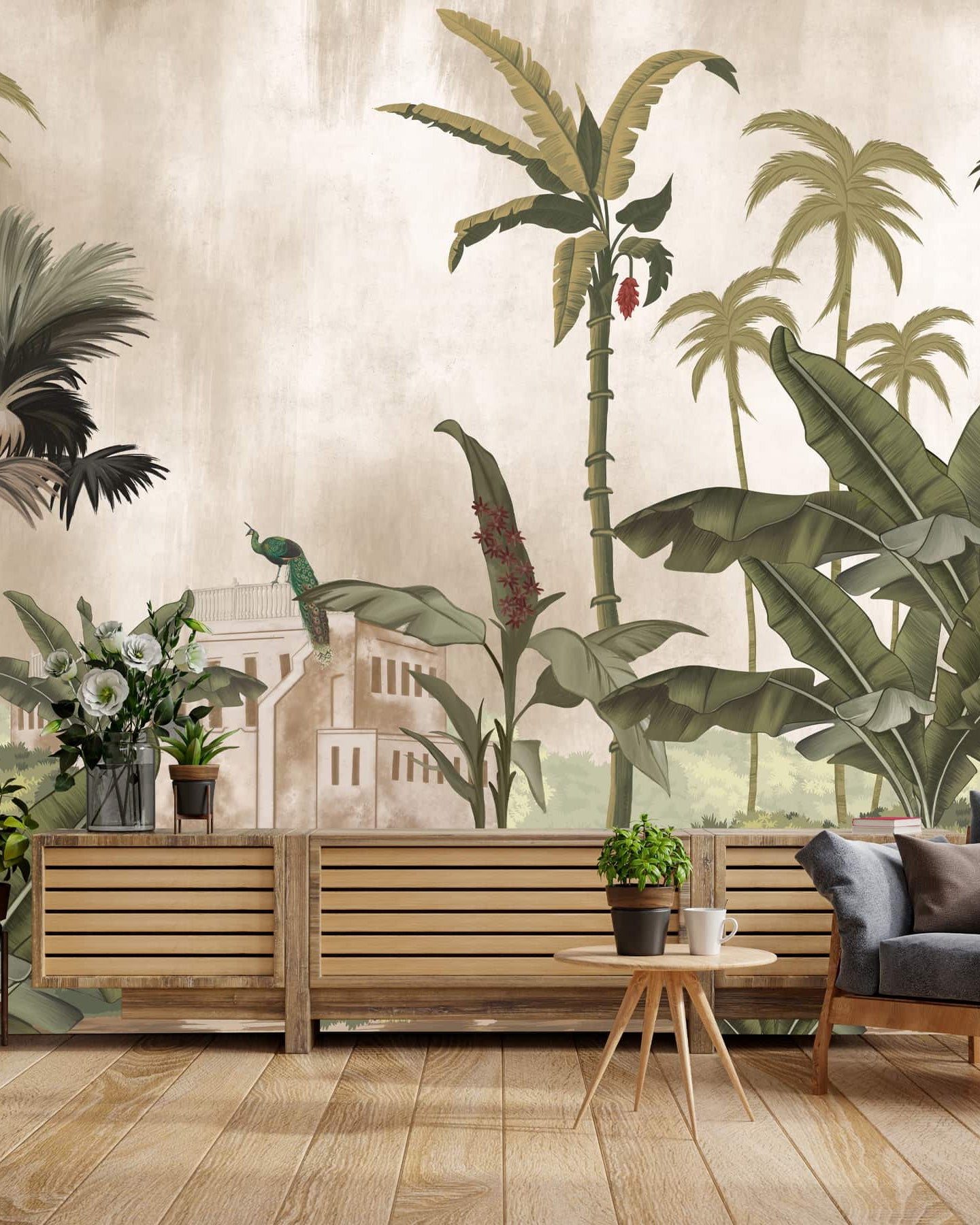 Sayonee, Nature Theme Wallpaper for Walls - Marble Lotus - Sayonee, Nature Theme Wallpaper for Walls