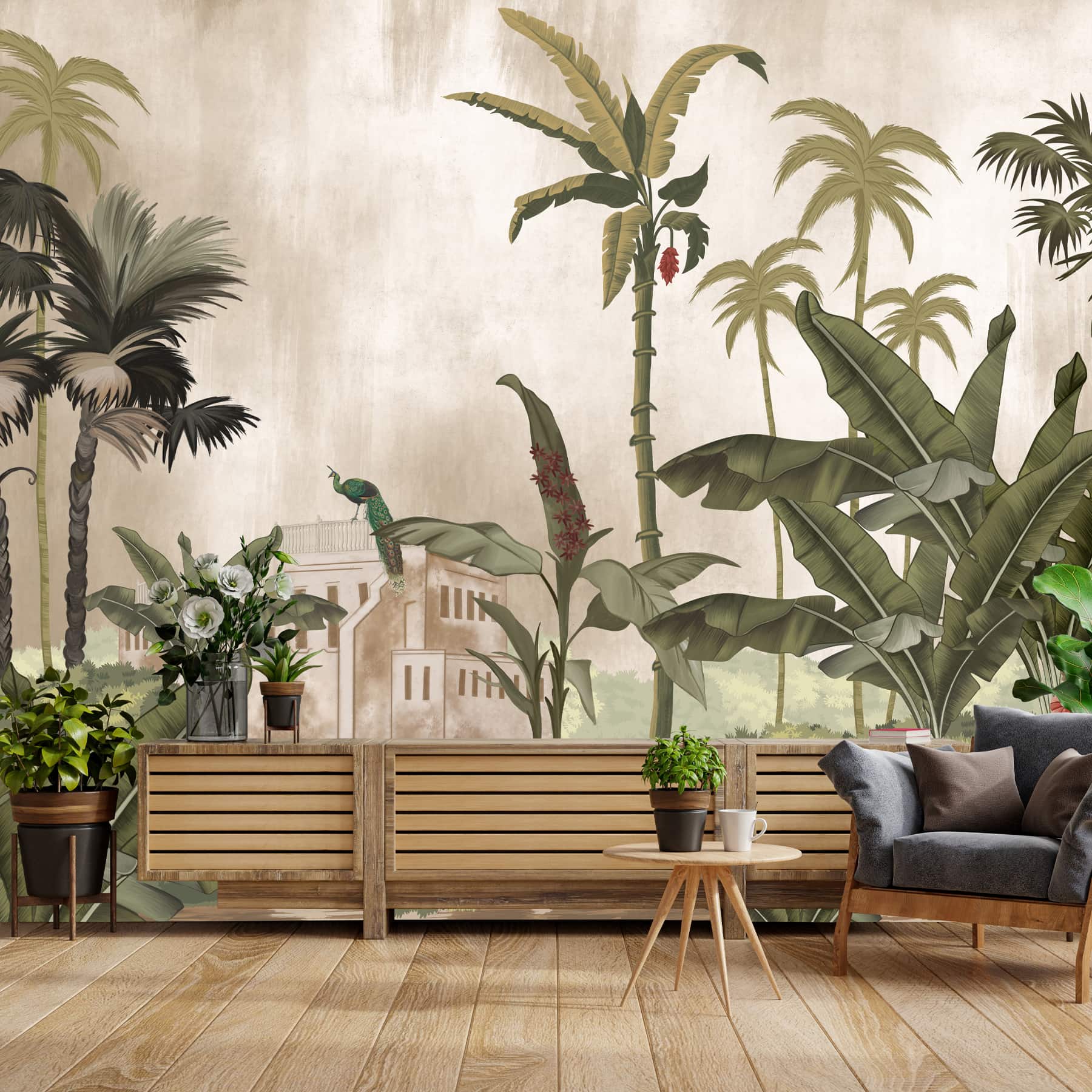 Sayonee, Nature Theme Wallpaper for Walls - Marble Lotus - Sayonee, Nature Theme Wallpaper for Walls