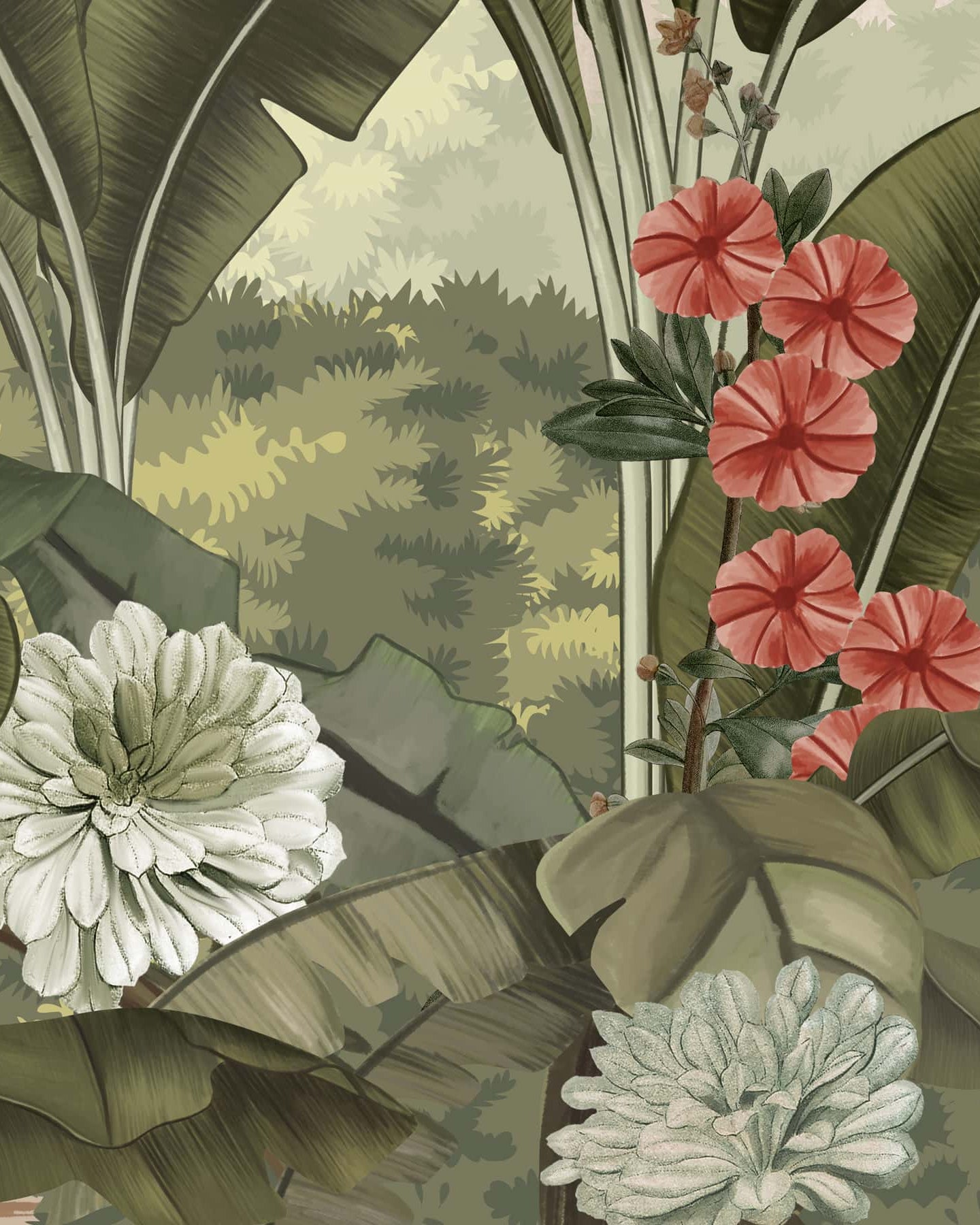 Sayonee, Nature Theme Wallpaper for Walls - Marble Lotus - Sayonee, Nature Theme Wallpaper for Walls