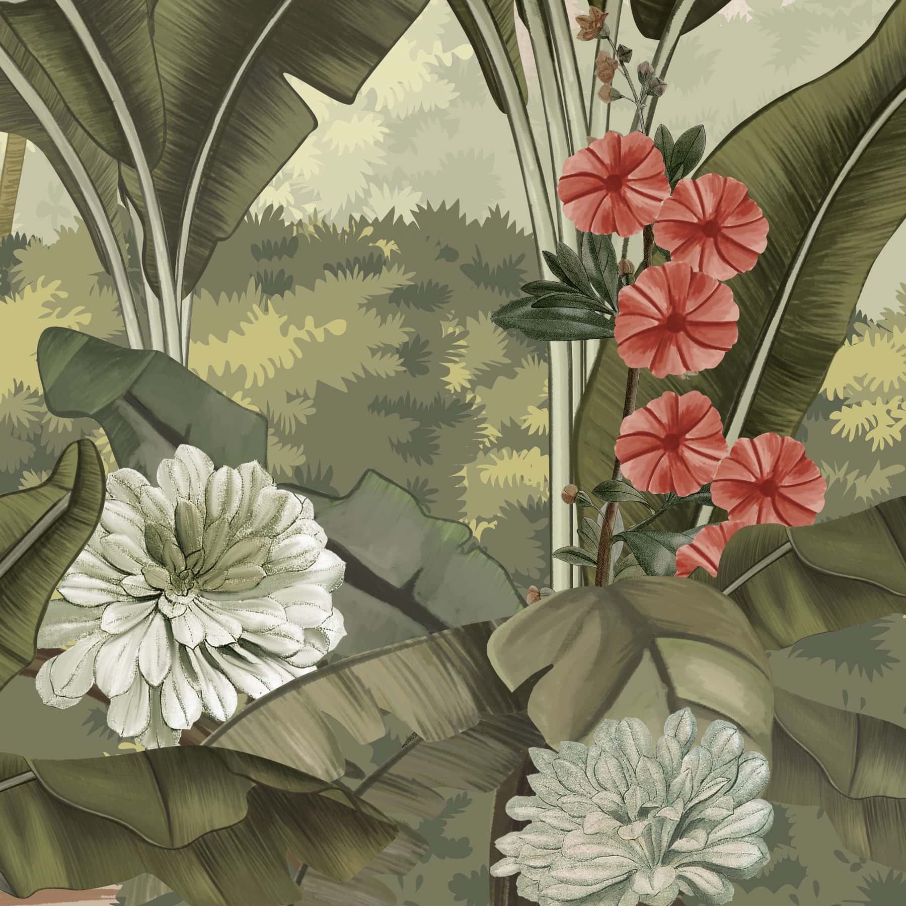 Sayonee, Nature Theme Wallpaper for Walls - Marble Lotus - Sayonee, Nature Theme Wallpaper for Walls