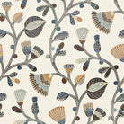 Scalloped Lotus Ottoman Floral Embroidered - Marble Lotus - Scalloped Lotus Ottoman Floral Embroidered