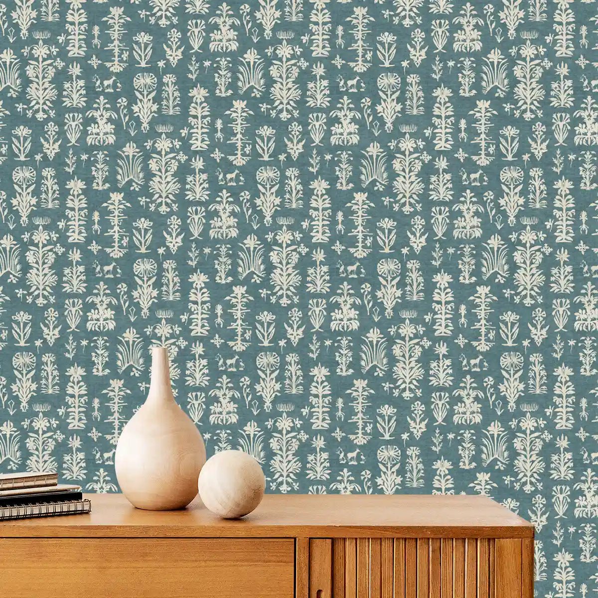 Serene Abstract Mood Blue Colors Room Wallcovering - Marble Lotus - Serene Abstract Mood Blue Colors Room Wallcovering