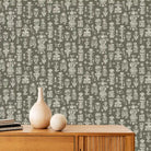 Serene Abstract Mood Dusky Green Color Room Wallcovering - Marble Lotus - Serene Abstract Mood Dusky Green Color Room Wallcovering