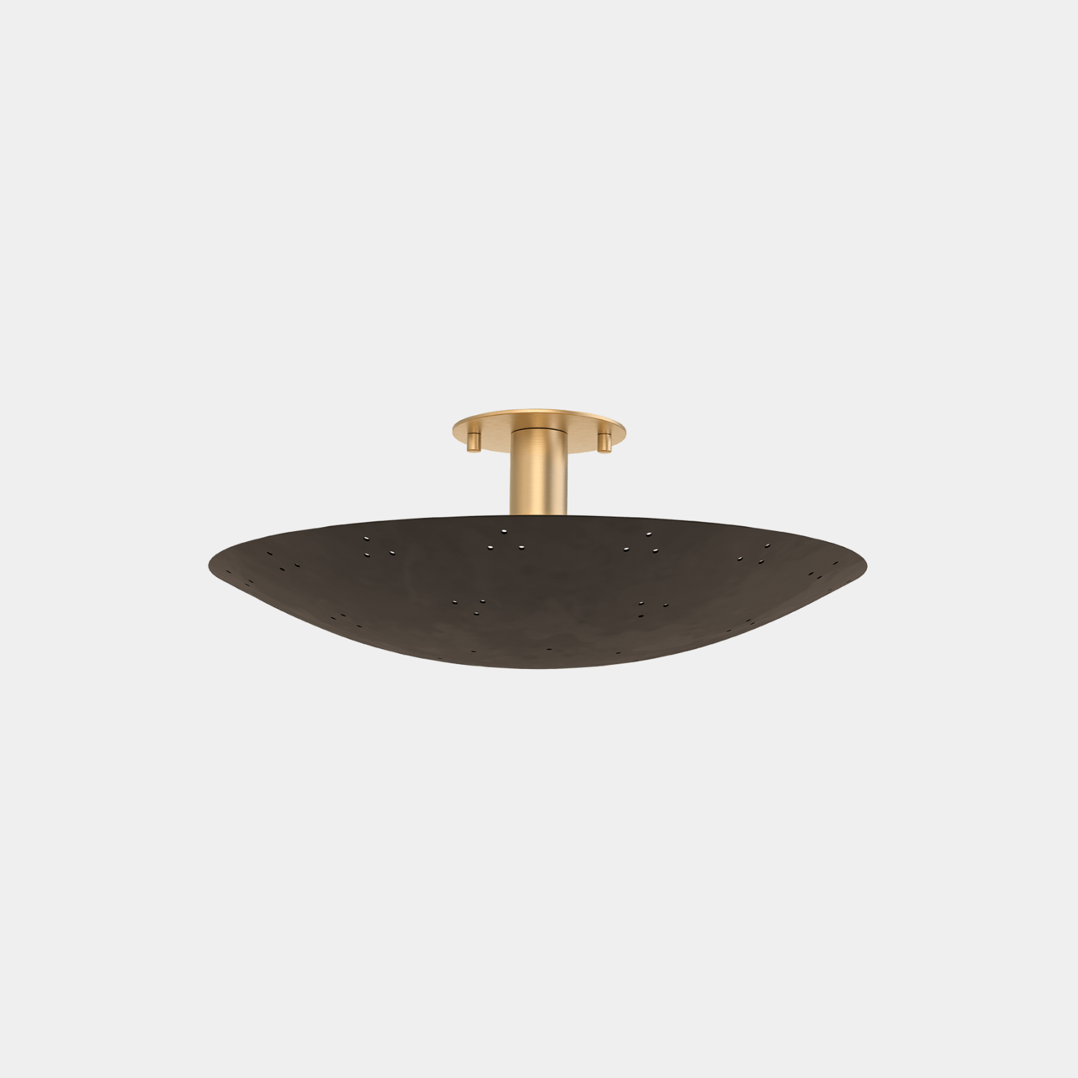 Small BERN Flush Mount - Brass with Bronze Finish - Marble Lotus - Small BERN Flush Mount - Brass with Bronze Finish
