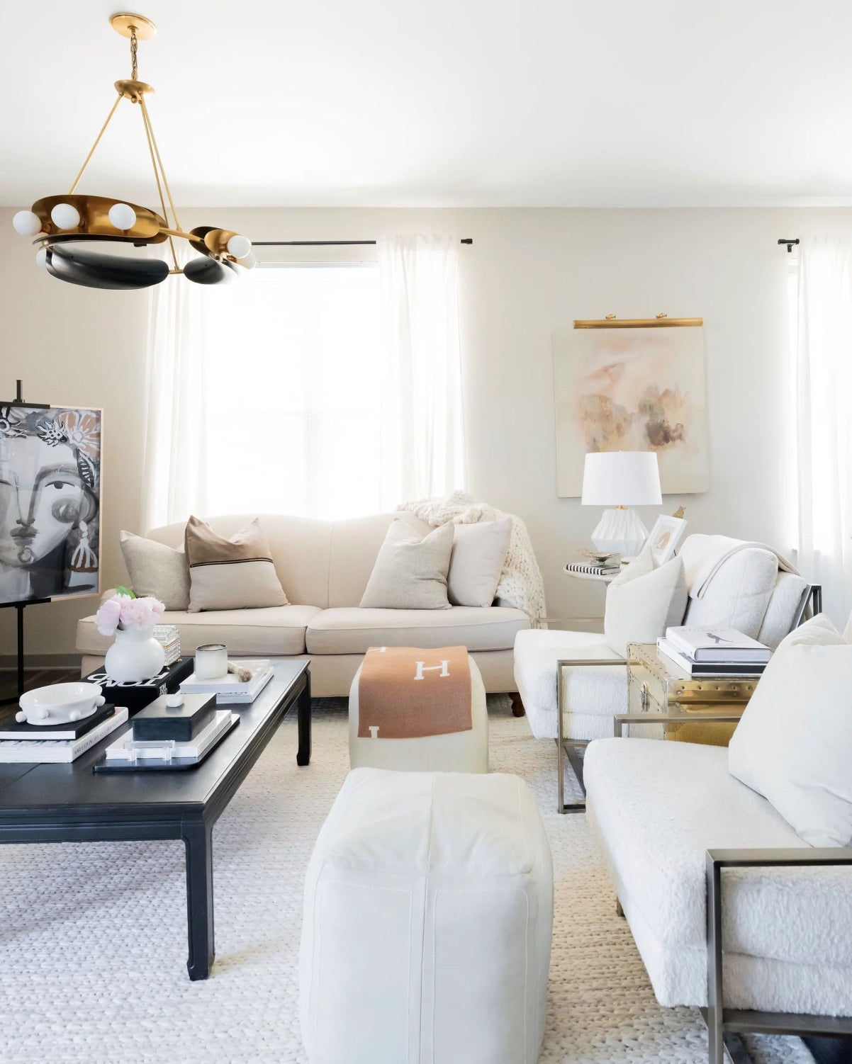 Small Hopper Chandelier - Marble Lotus - Small Hopper Chandelier