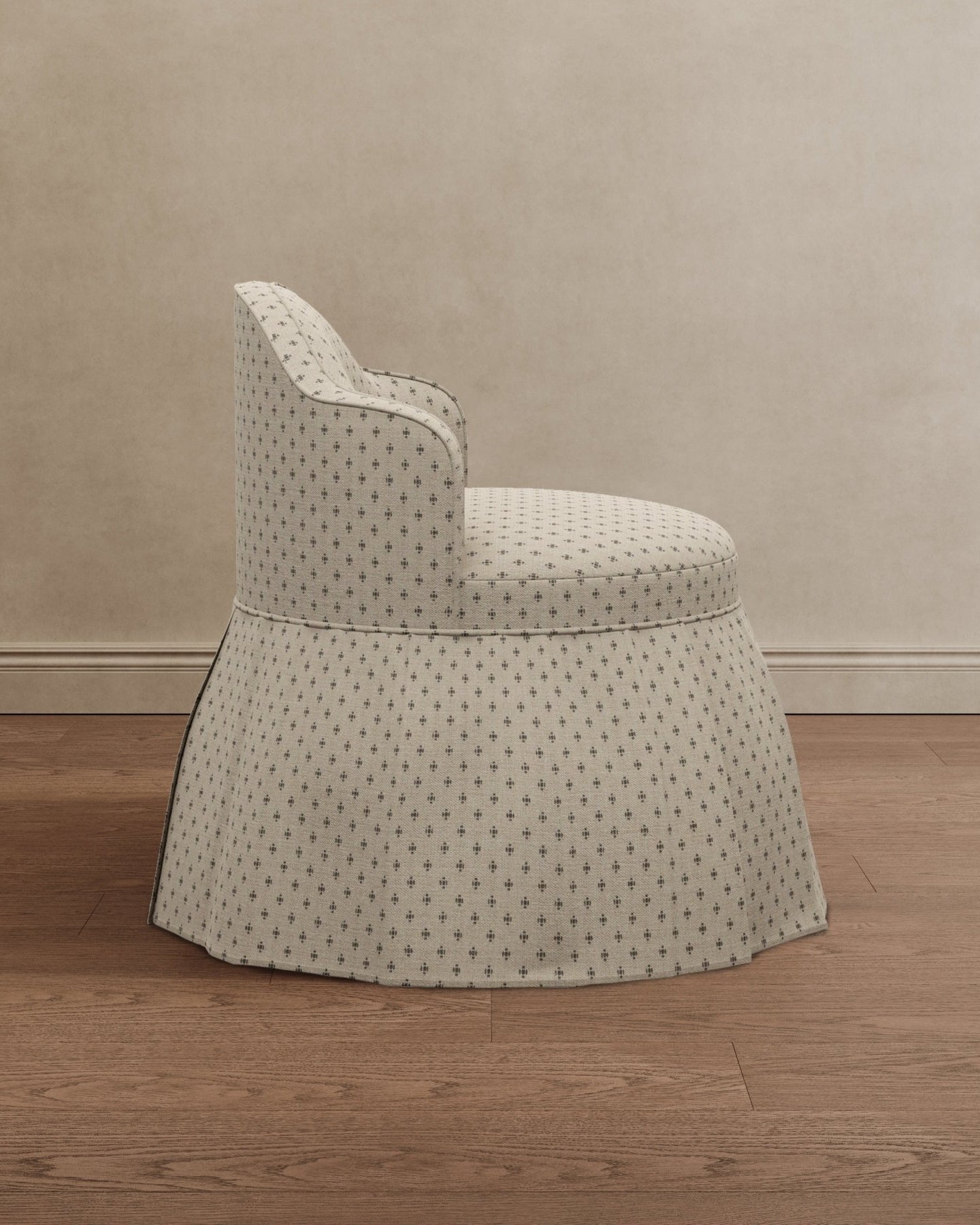 Sona Princess Vanity Stool Dotted Beige - Marble Lotus - Sona Princess Vanity Stool Dotted Beige