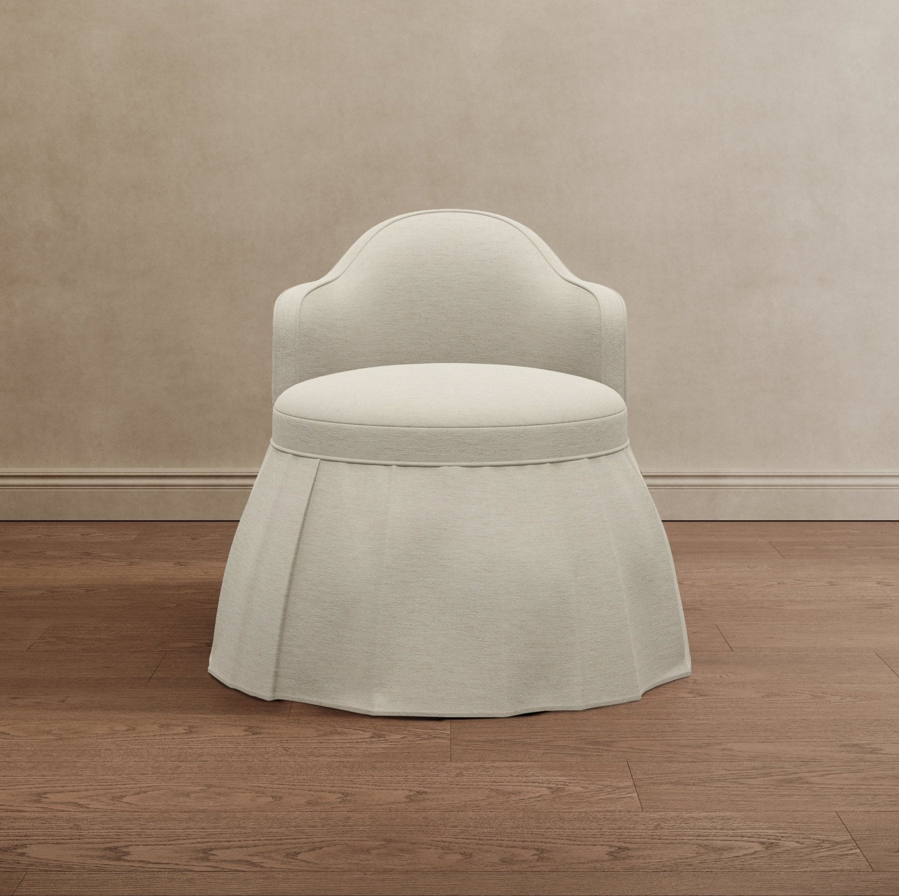 Sona Princess Vanity Stool Off White - Marble Lotus - Sona Princess Vanity Stool Off White