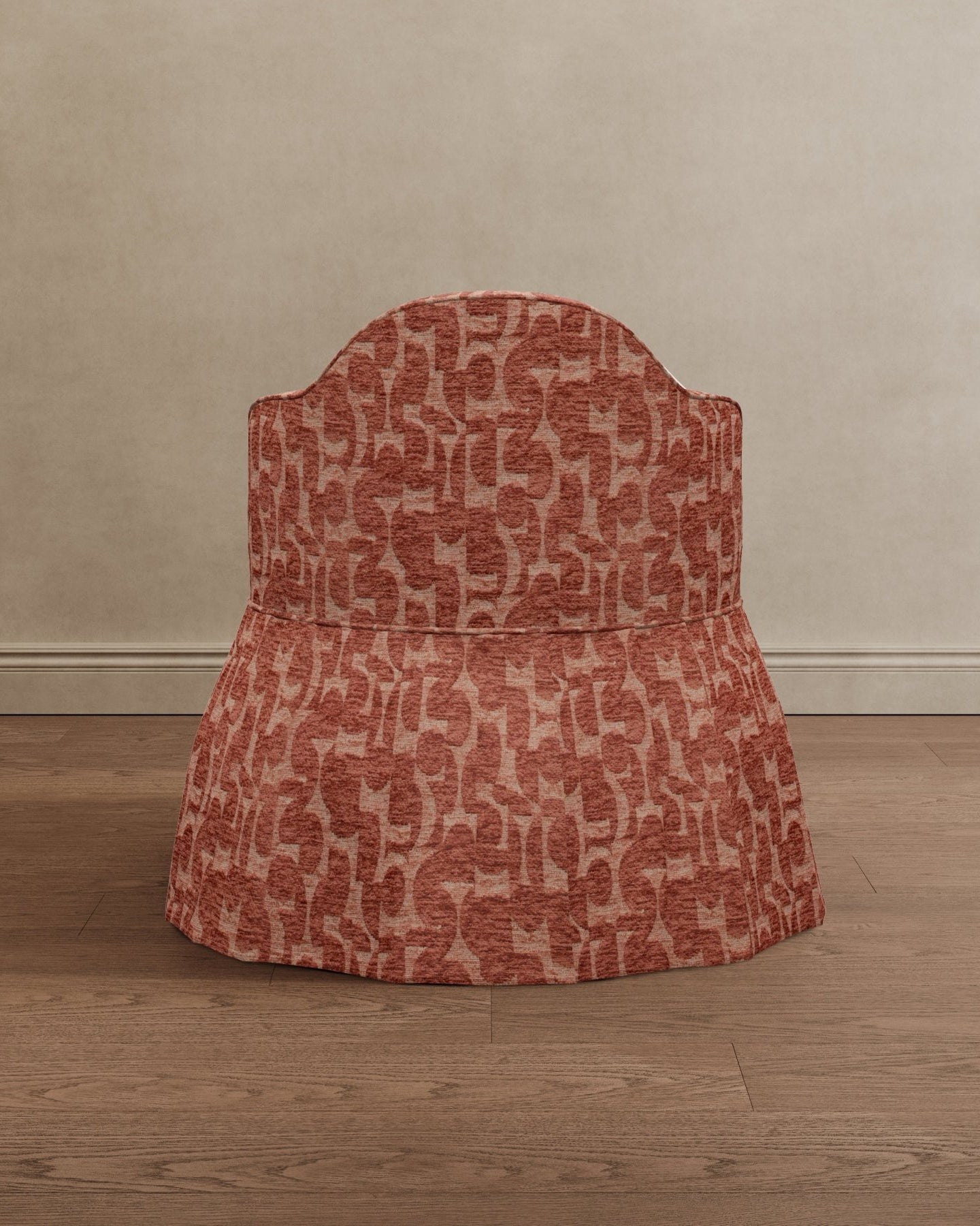 Sona Princess Vanity Stool Patterned Brick Red - Marble Lotus - Sona Princess Vanity Stool Patterned Brick Red