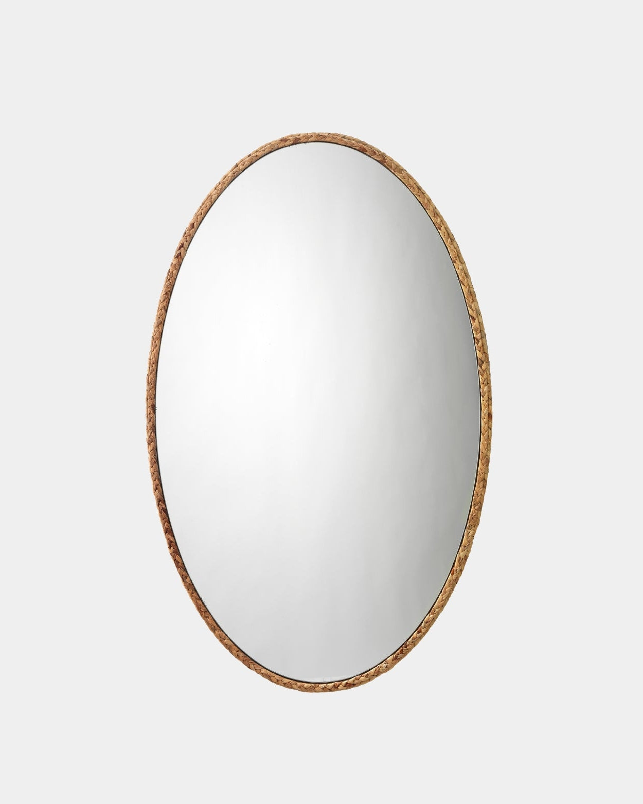 Sparrow Braided Oval Mirror - Marble Lotus - Braided Oval Mirror