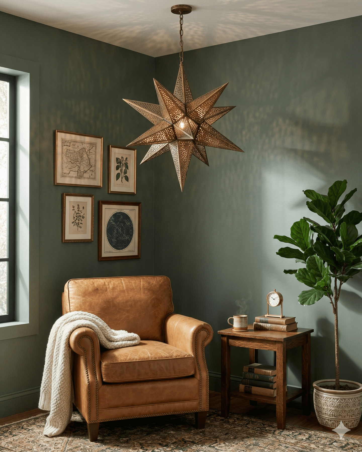 Star Of The East Chandelier - Marble Lotus - Star Of The East Chandelier