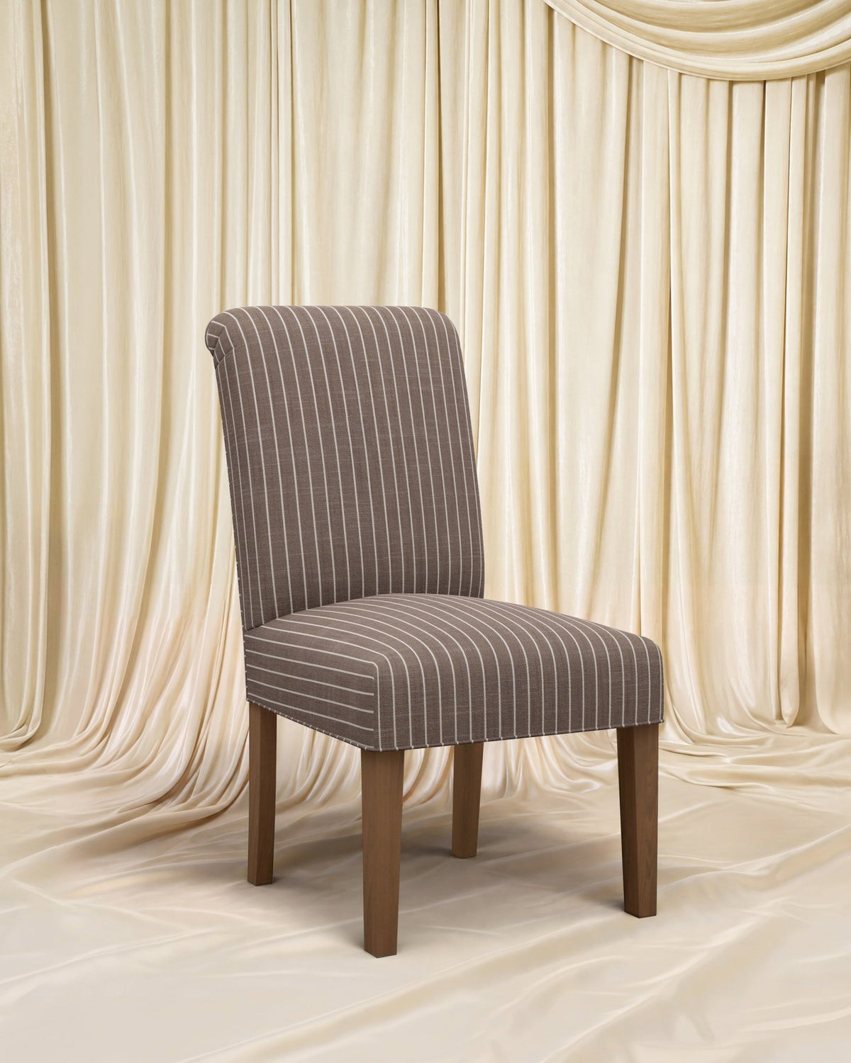 Striped Chocolate Alicia Dining Chair - Marble Lotus - Striped Chocolate Alicia Dining Chair
