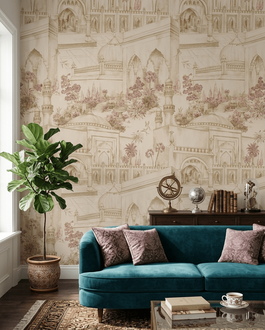 Taj Gardens – Beige - Marble Lotus - Taj Gardens – Beige