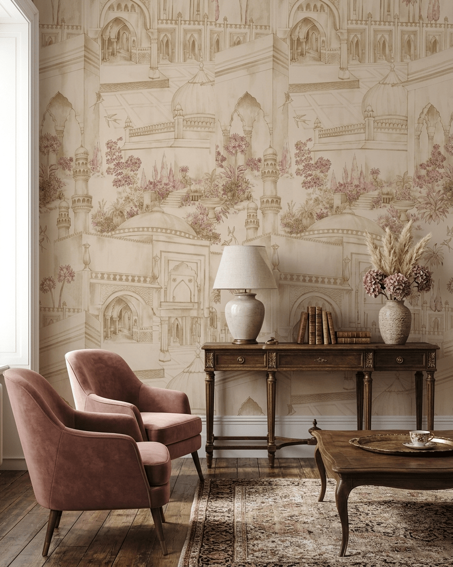 Taj Gardens – Beige - Marble Lotus - Taj Gardens – Beige