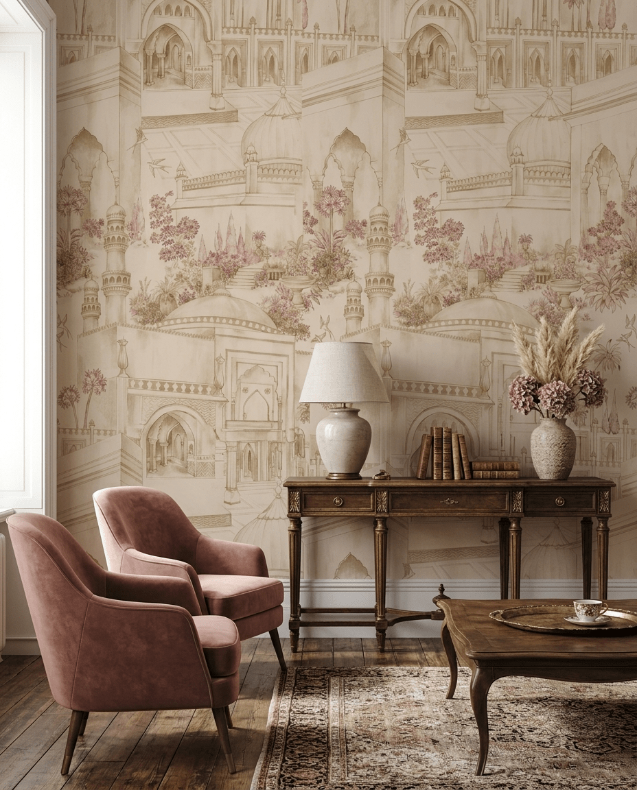 Taj Gardens – Beige - Marble Lotus - Taj Gardens – Beige