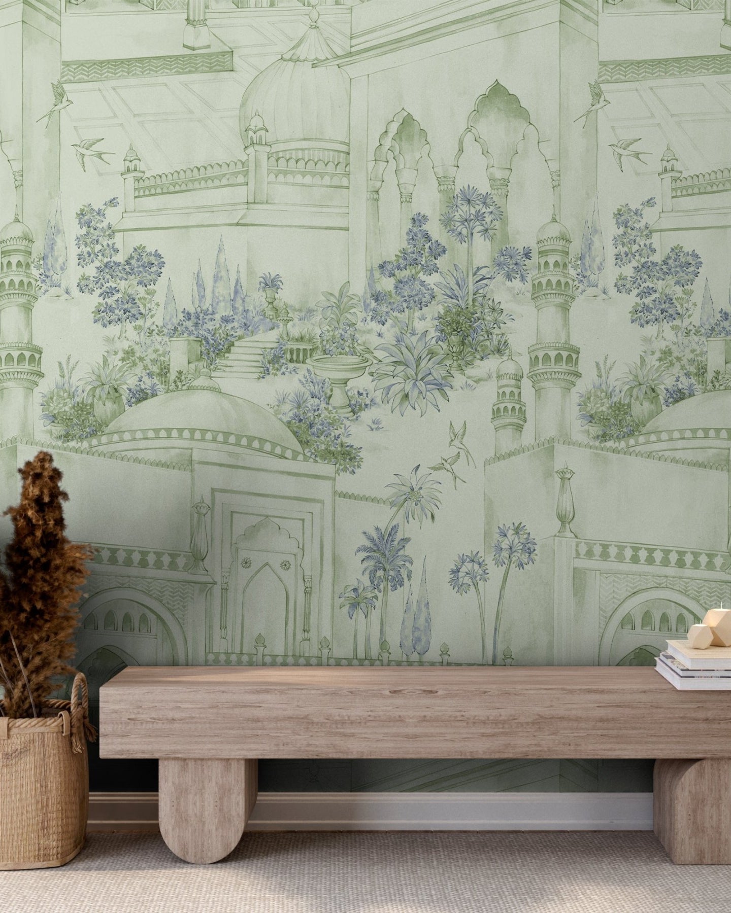 TAJ Gardens - Jade Green - Marble Lotus - TAJ Gardens - Jade Green