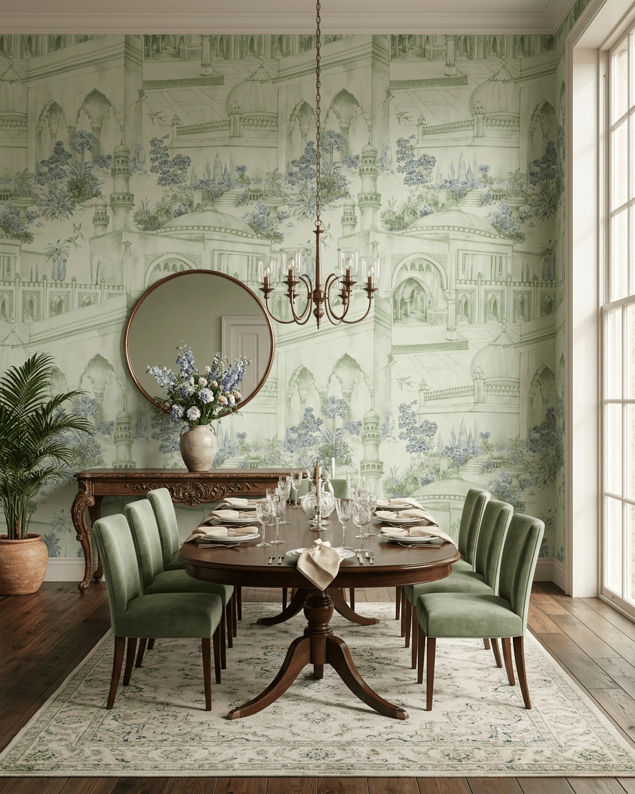 Taj Gardens – Jade Green - Marble Lotus - Taj Gardens – Jade Green