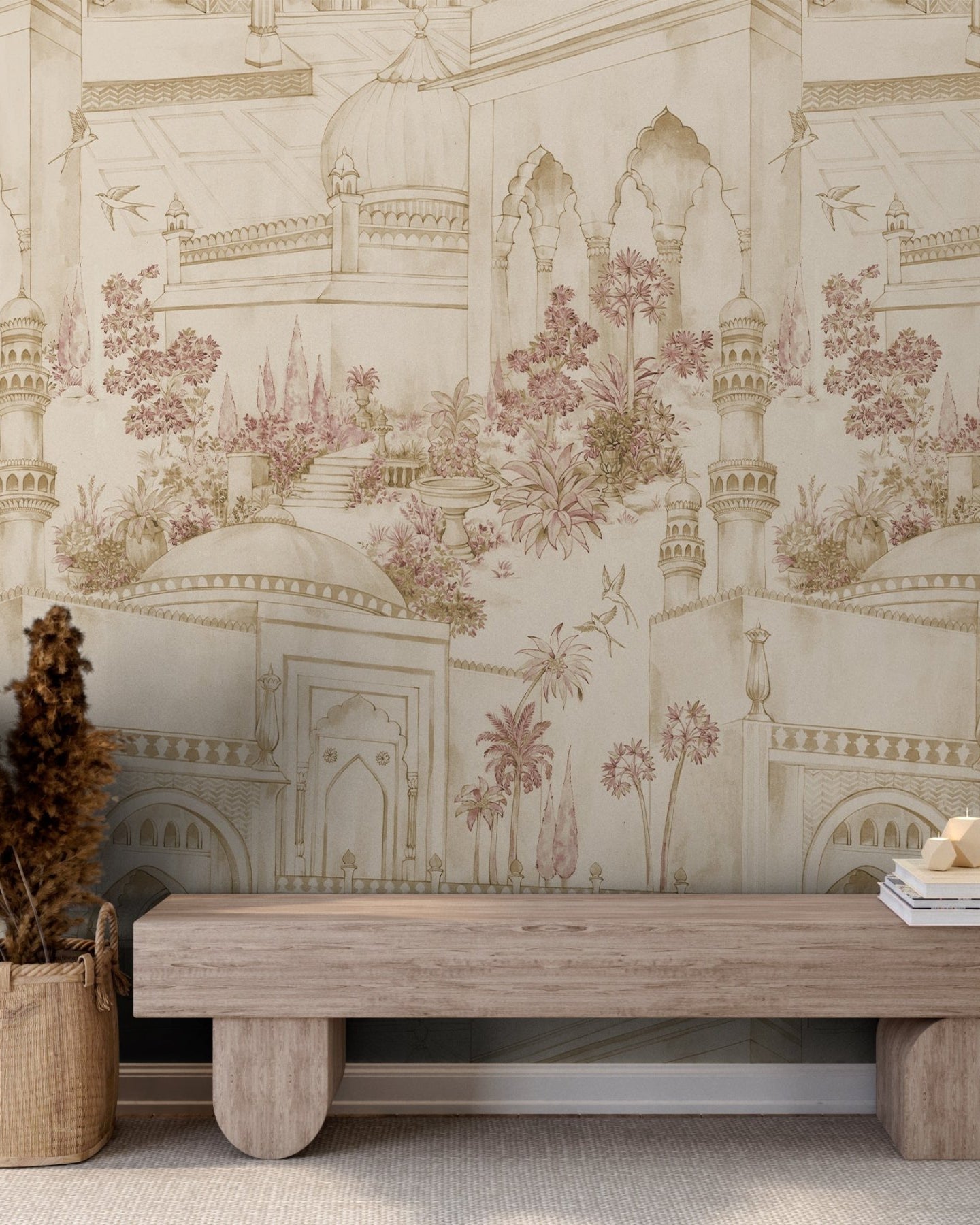 TAJ Gardens - Ochre Yellow - Marble Lotus - TAJ Gardens - Ochre Yellow