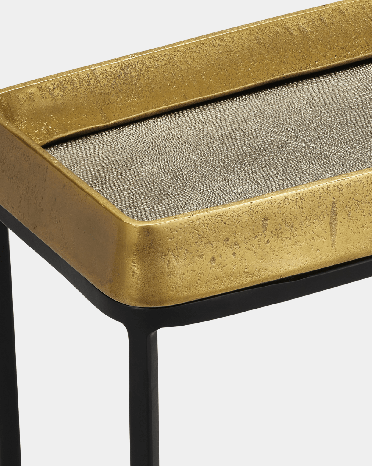 Tanay Brass Side Table - Marble Lotus - Tanay Brass Side Table