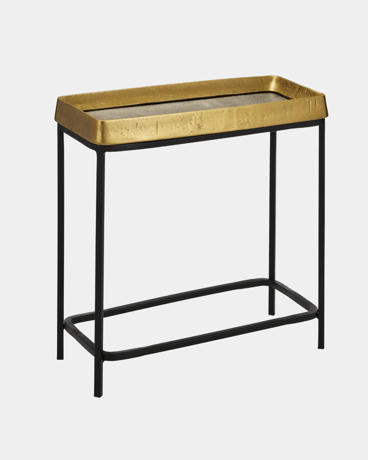 Tanay Brass Side Table - Marble Lotus - Tanay Brass Side Table