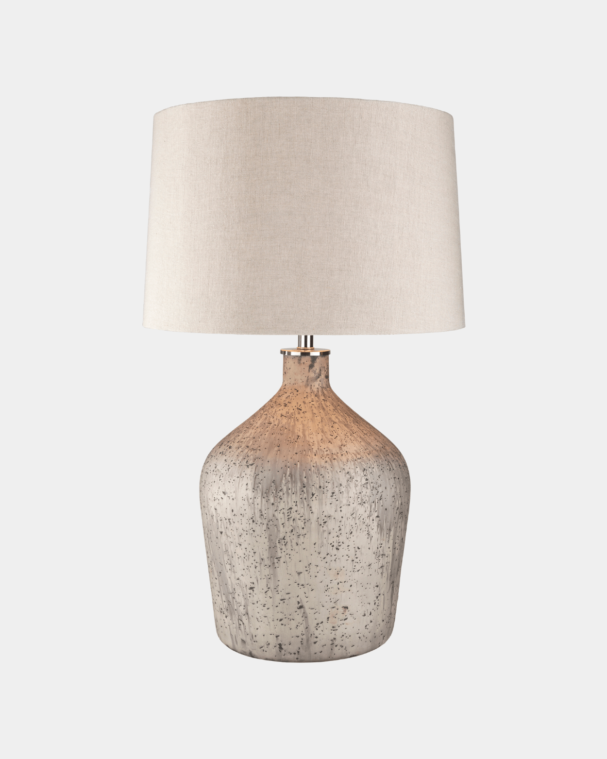 Taupe Distressed Table Lamp - Marble Lotus - Taupe Distressed Table Lamp