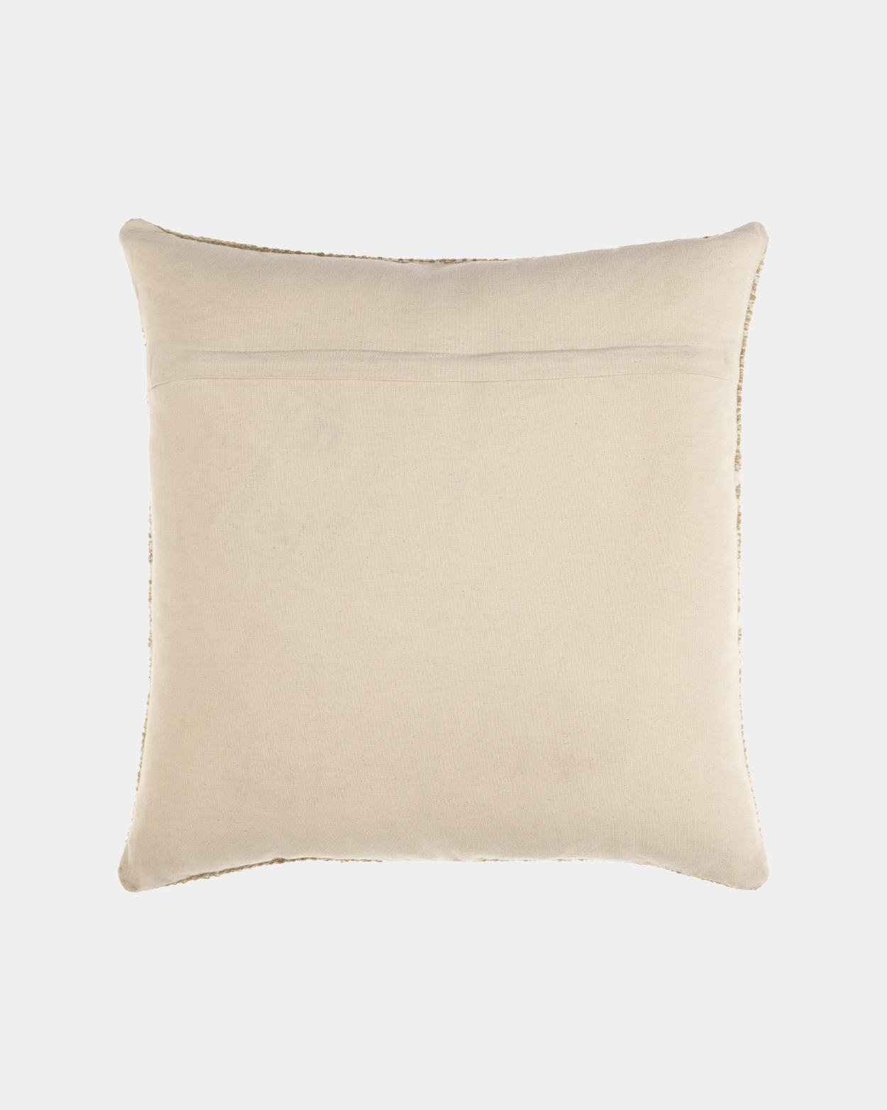 Textured Khaki Handwoven Pure Cotton Pillow - Marble Lotus - Textured Khaki Handwoven Pure Cotton Pillow
