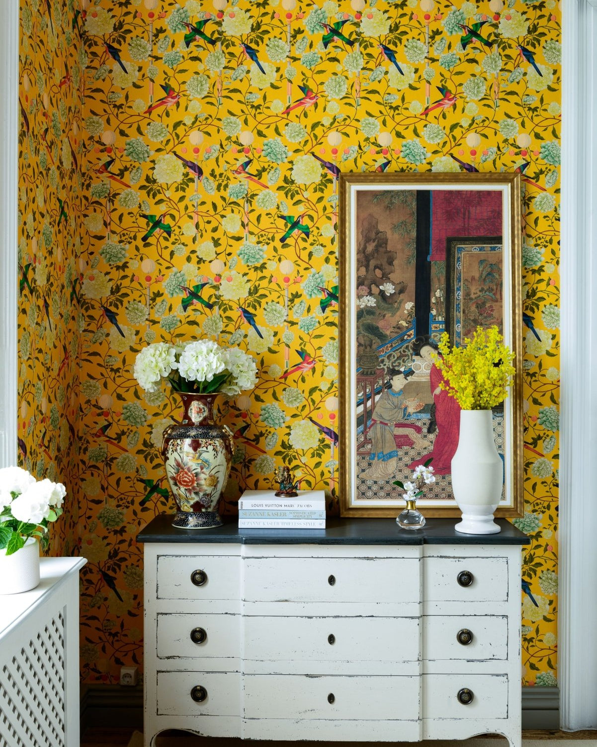 THE GARDEN OF IMMORTALITY Mustard Yellow - Marble Lotus - THE GARDEN OF IMMORTALITY Mustard Yellow