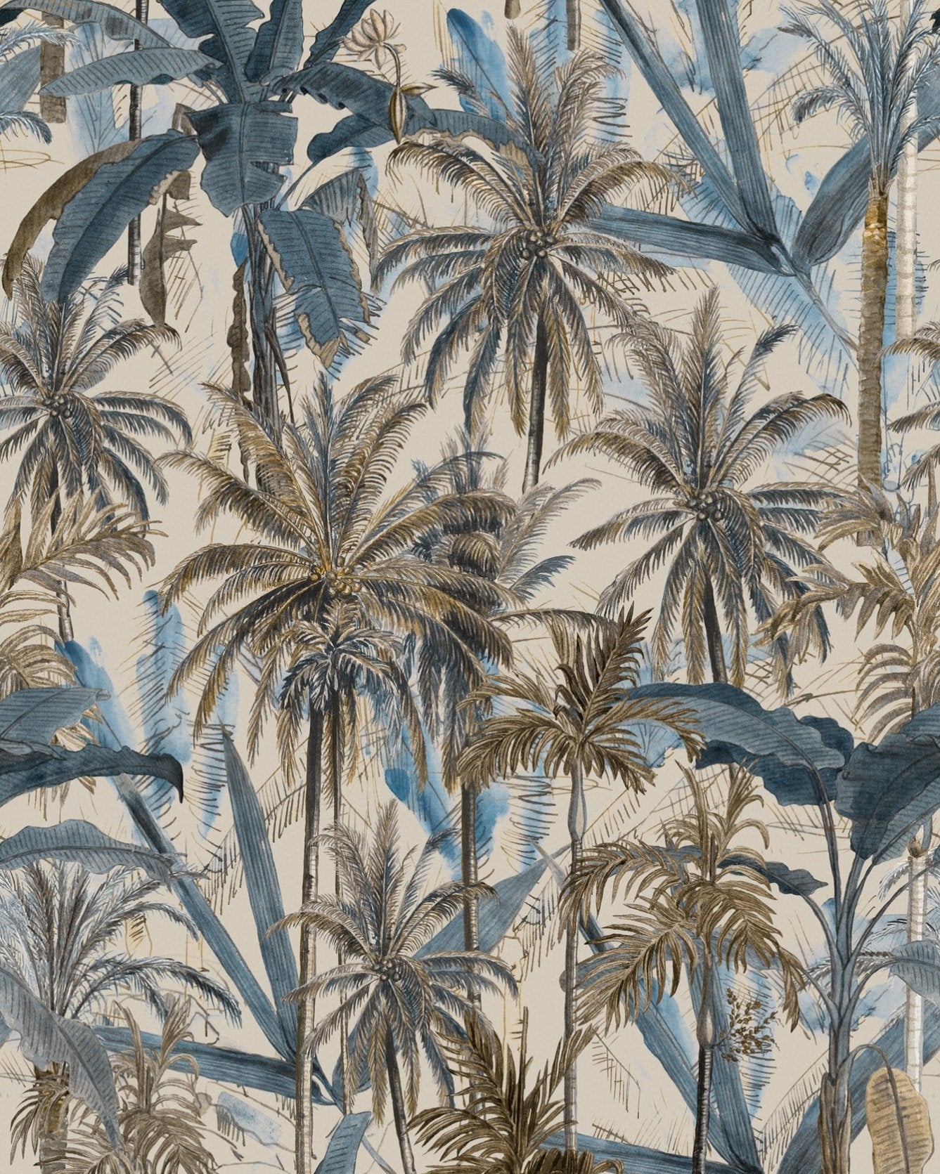 THE JUNGLE Smoke Blue - Marble Lotus - THE JUNGLE Smoke Blue