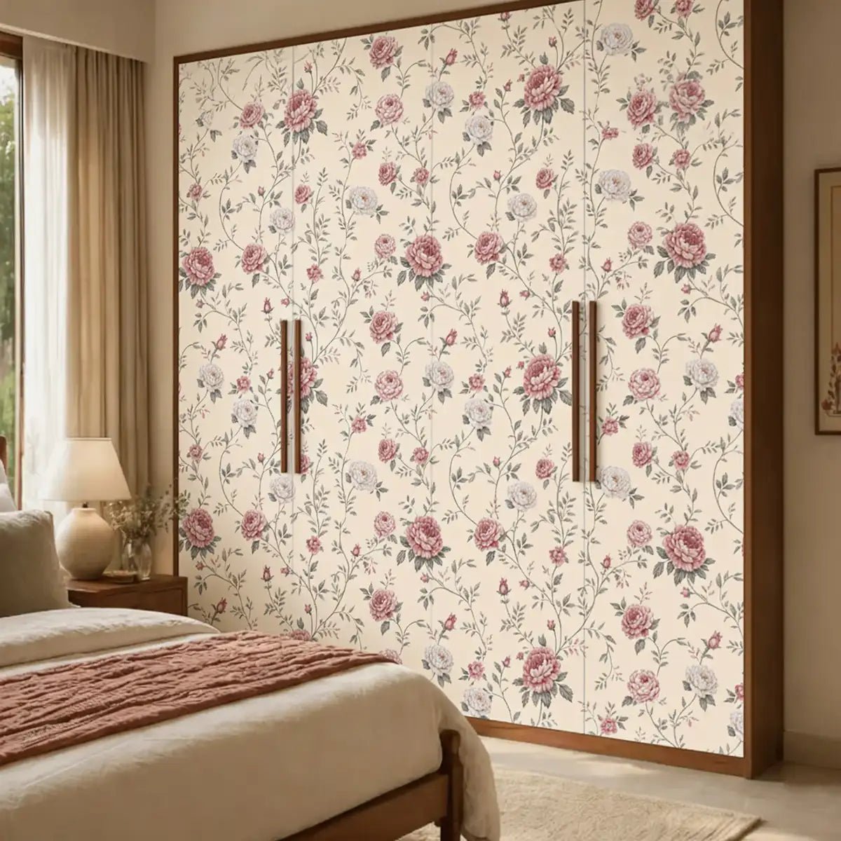 The Rose Heritage, English Floral Wallpaper - Marble Lotus - The Rose Heritage, English Floral Wallpaper