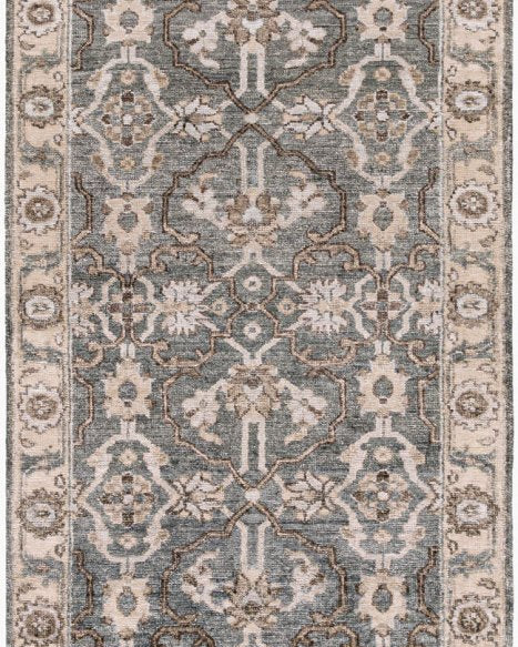 Theodora Brown Handmade Rug - Marble Lotus - Theodara Brown Handmade Rug
