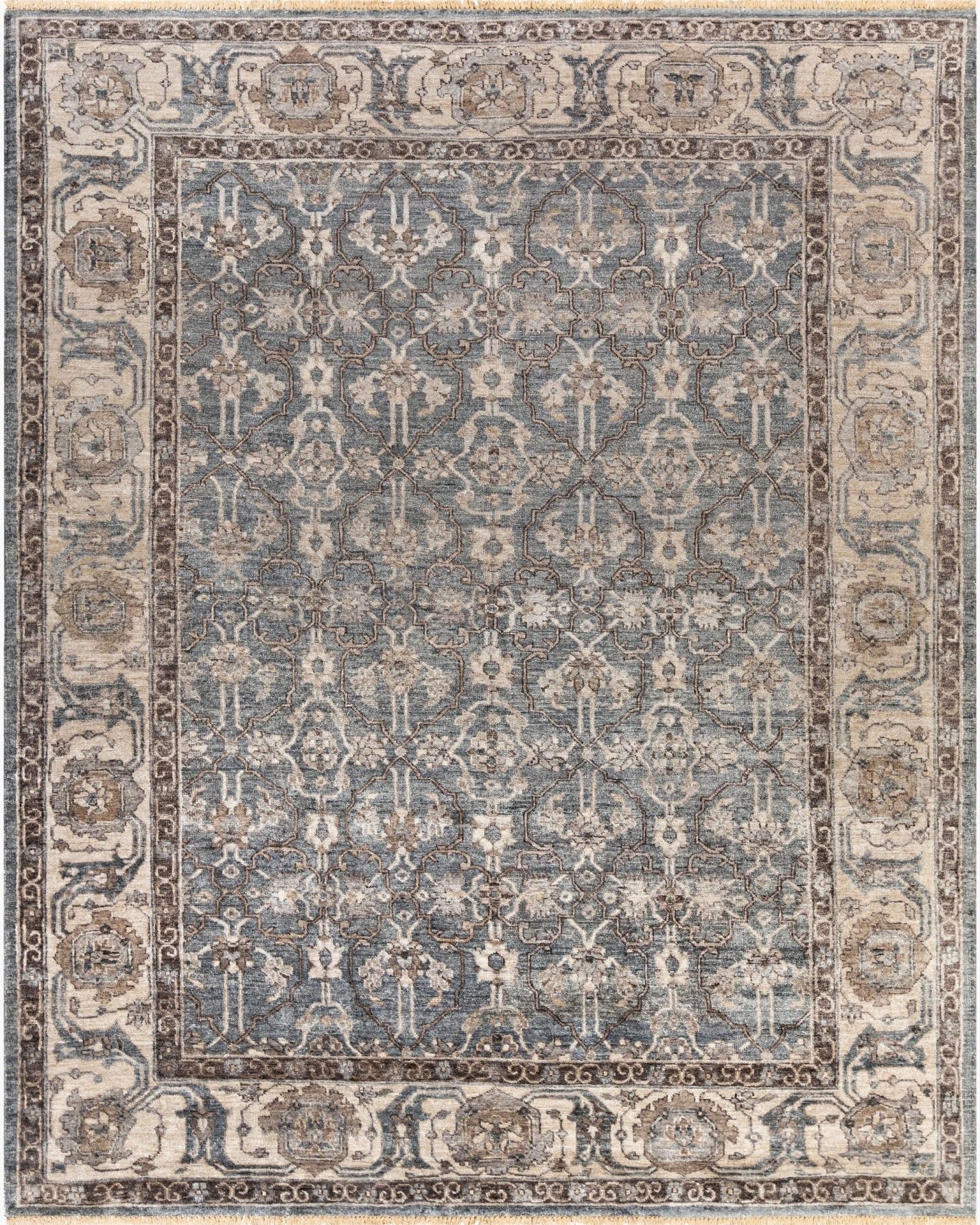 Theodora Brown Handmade Rug - Marble Lotus - Theodara Brown Handmade Rug