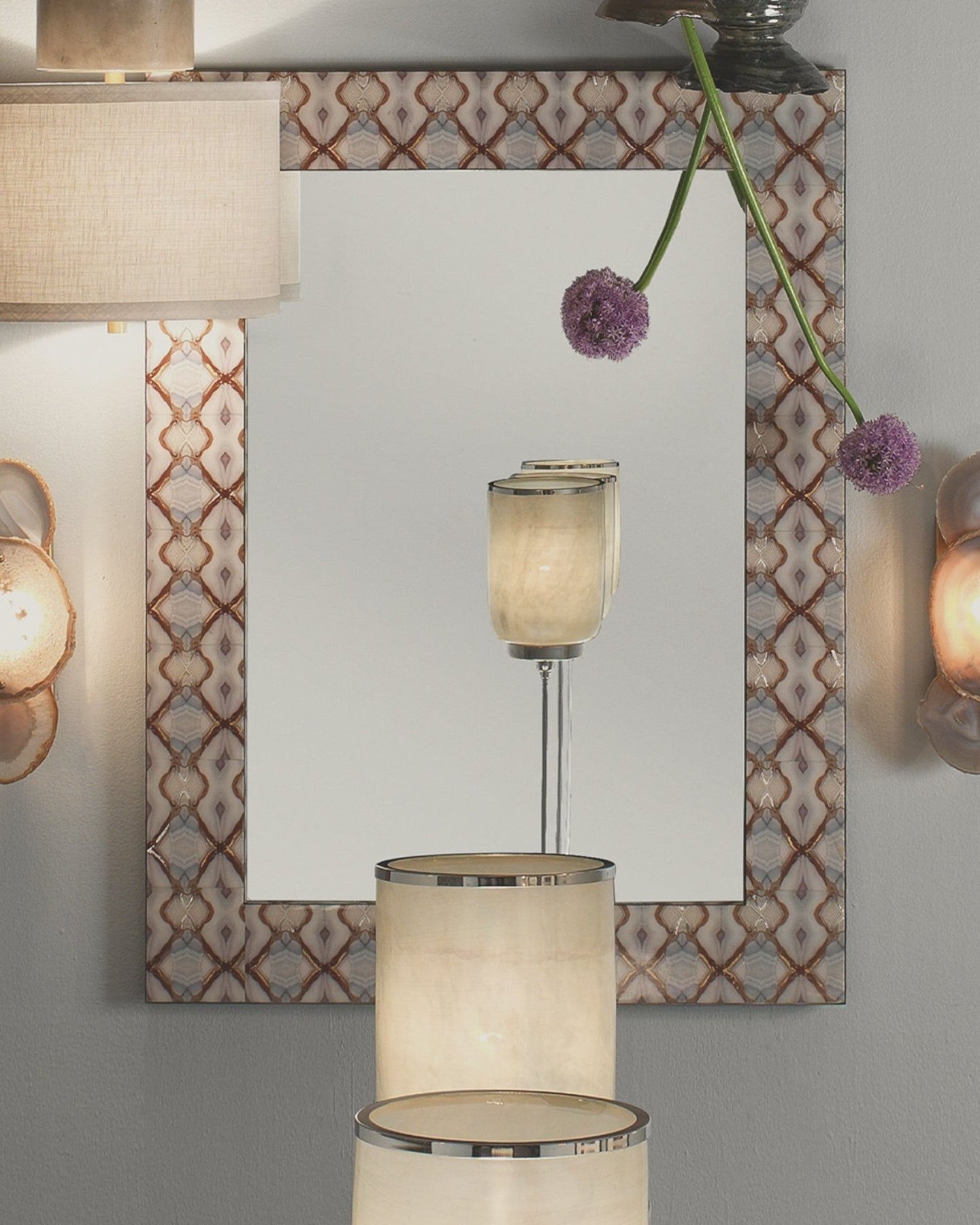 Trinity Wall Sconce - Marble Lotus - Trinity Wall Sconce