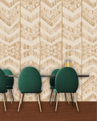 TURKISH IKAT Taupe - Marble Lotus - Turkish Ikat Taupe Wallpaper