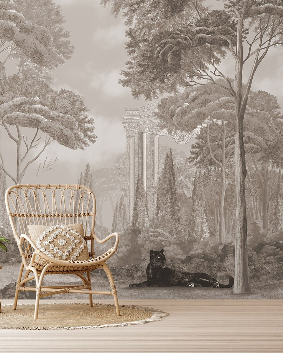 Twilight Haven Vintage European Style Wallpaper - Marble Lotus - Twilight Haven Vintage European Style Wallpaper